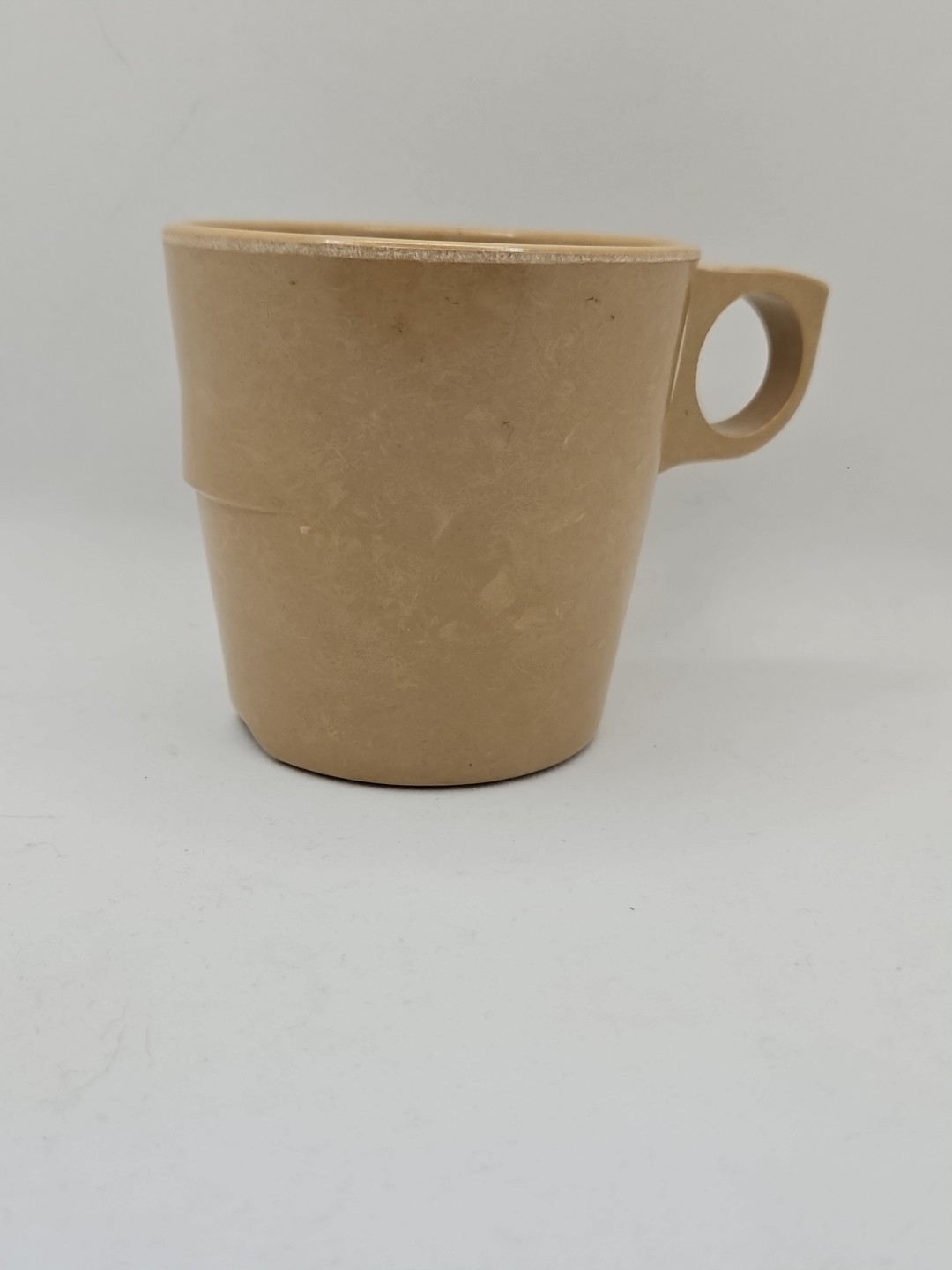 Box of 12 Halsey US Army 10 oz coffee mug tan military surplus mess cup