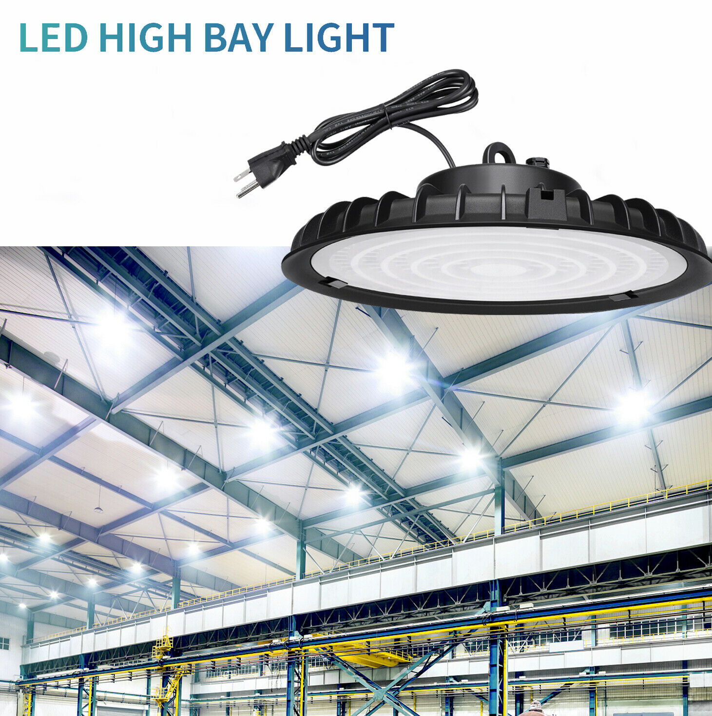 100W UFO LED High Bay Light Shop Light Warehouse Highbay UFO Commercial Lighting