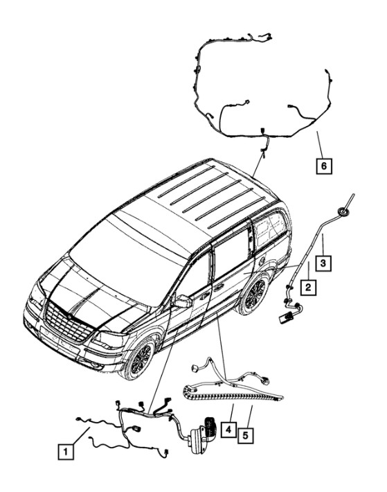 Mopar 10-18 Town Country Gran Caravan Routan Sliding Door Right Wire Track OEM