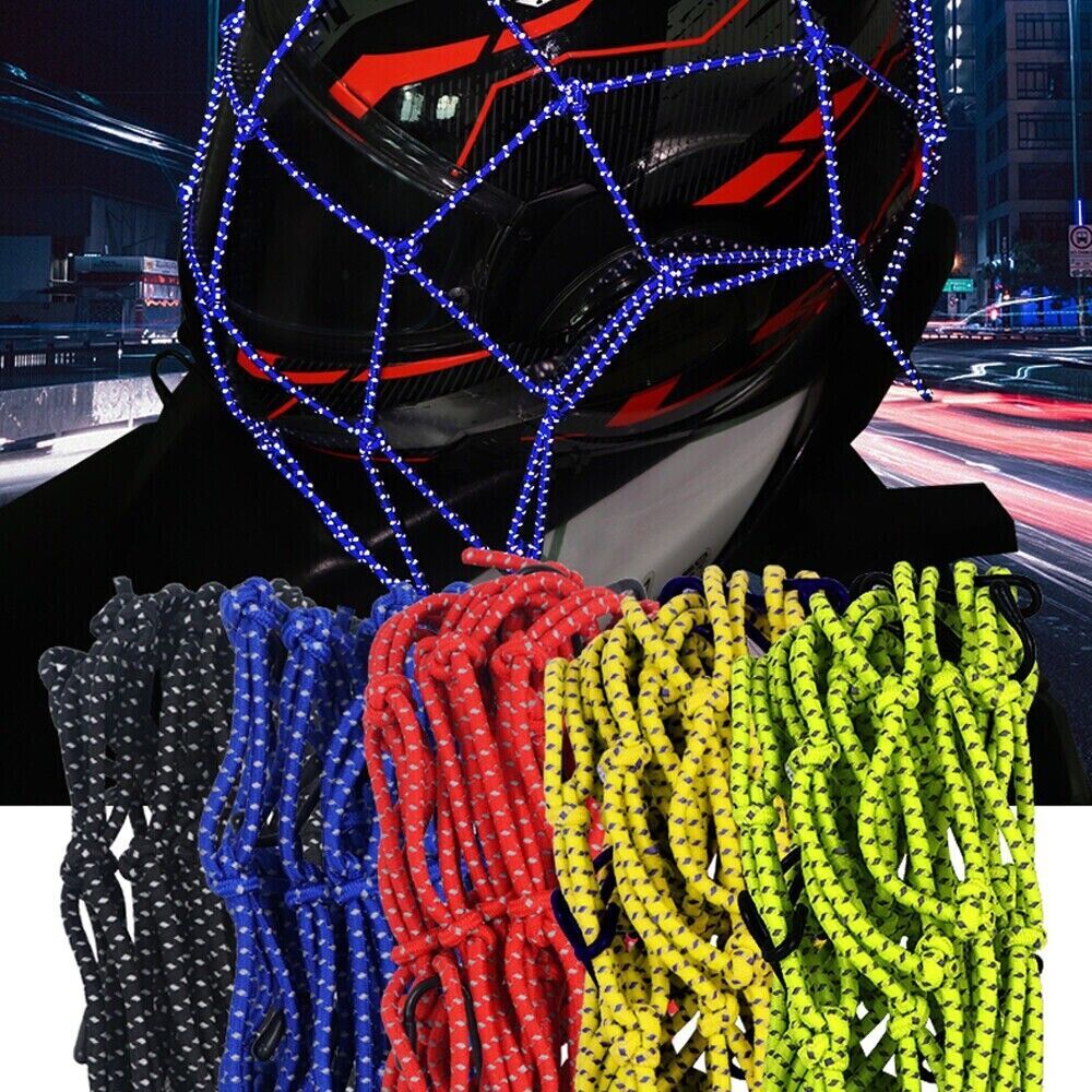 Motorcycle Cargo Bungee Net 15"x15" Small Elastic Rope Mess Strap for Bike ATV