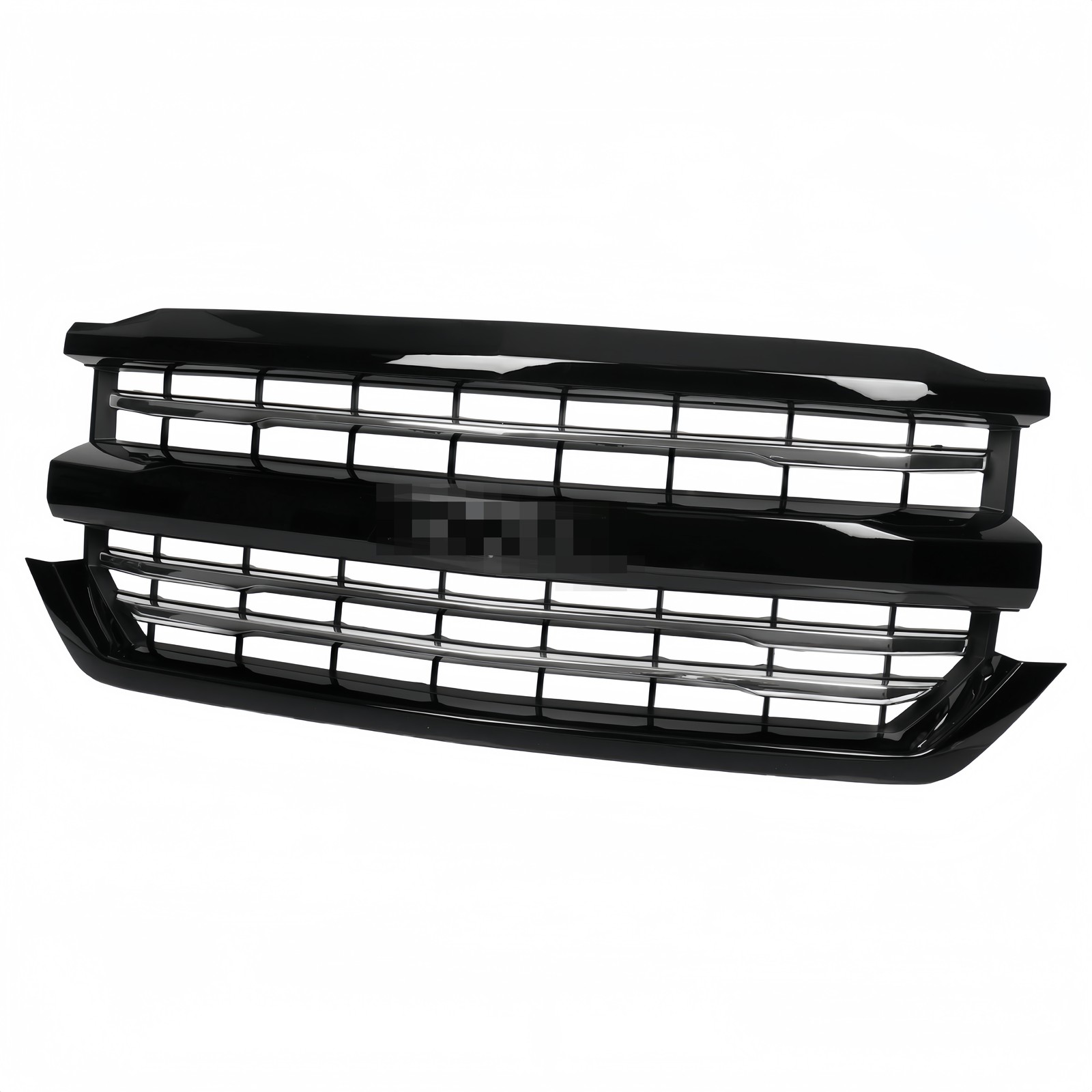 For 2016 2017 2018 Chevy Silverado 1500 Z71 Front Upper Grille Grill Gloss Black