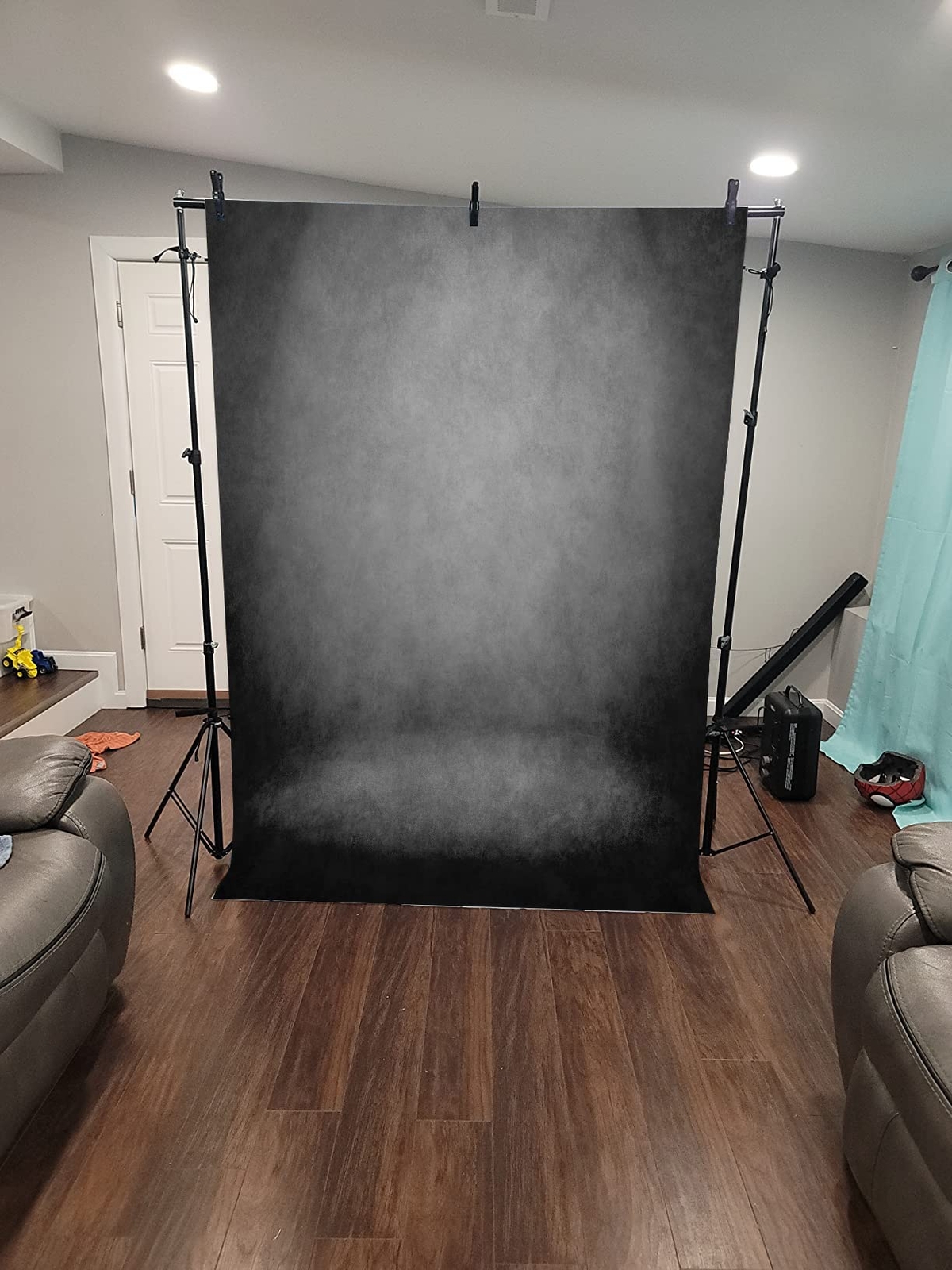 7x5Ft Black Abstract Portrait Backdrop Photography Background Studio Booth Props