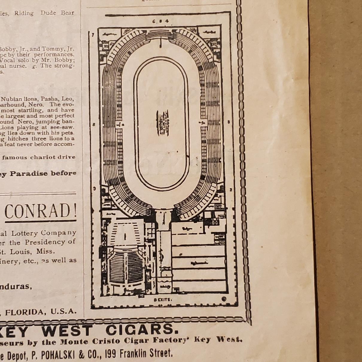 5157----1894 Madison Square Garden weekly bulletin NYC theatre + performances