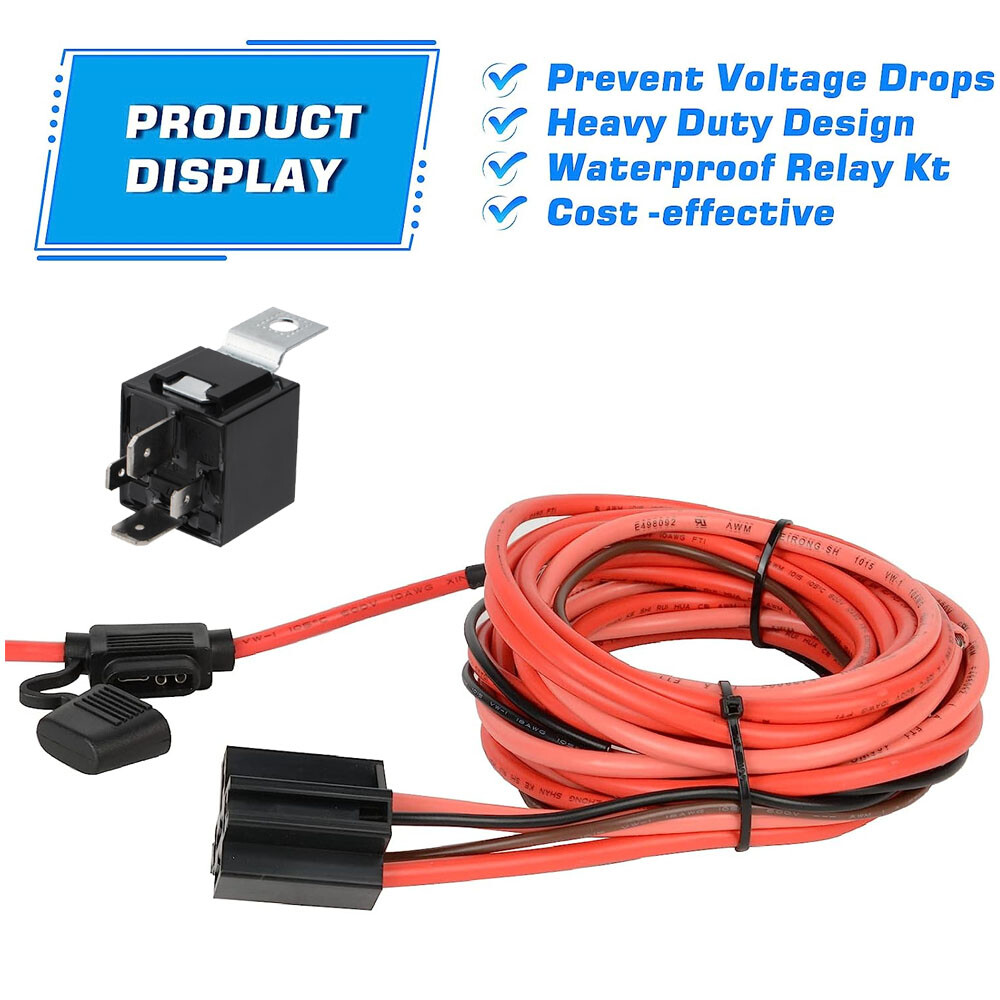 Electric Fuel Pump Relay Kit Fuel Pump Wiring Harness Kit Relay Bypass 40 AMP