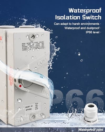 Universal Disconnect Switch 2 Phase 63A 440VAC, Also for 60 Amp 2 P/63 A