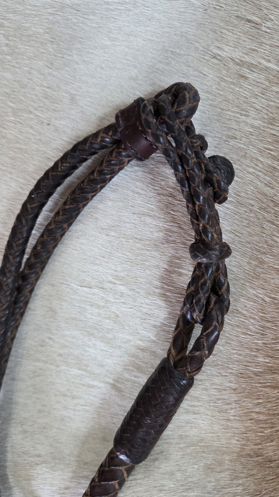 BEAUTIFUL Vtg Hand Braided KANGAROO Romel Rommel Romal Reins - AMERICAN MADE