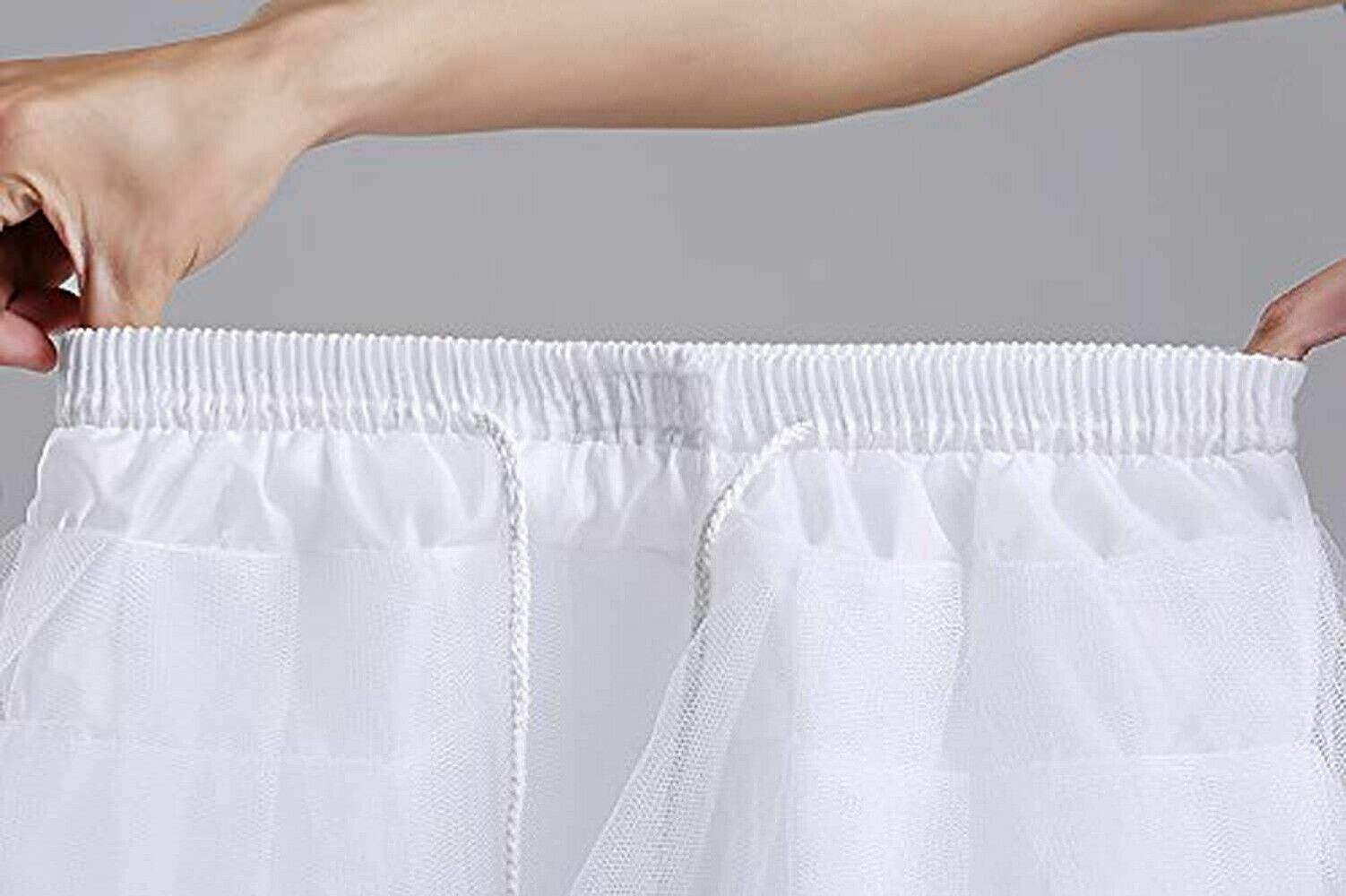 3 Layers Girls Slip Flower Girl Petticoat Crinoline Hoopless Skirt Underskirt