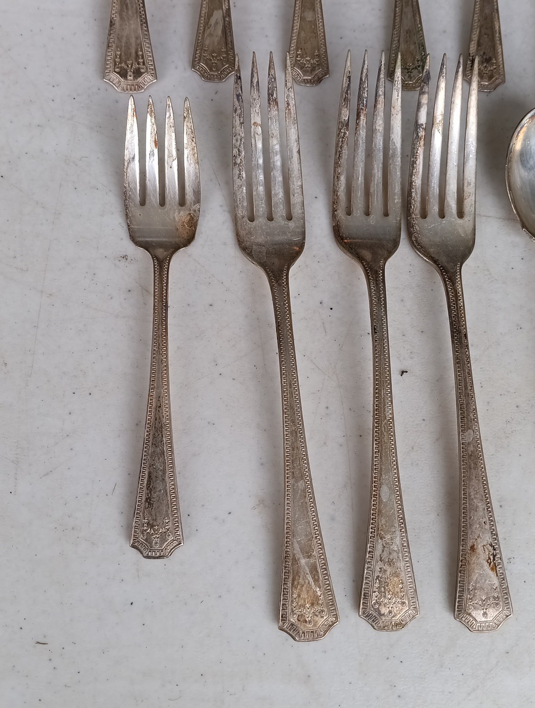 11 Pcs NSC EPNS Vintage Silver Plate Flatware Silverware Forks & Spoons