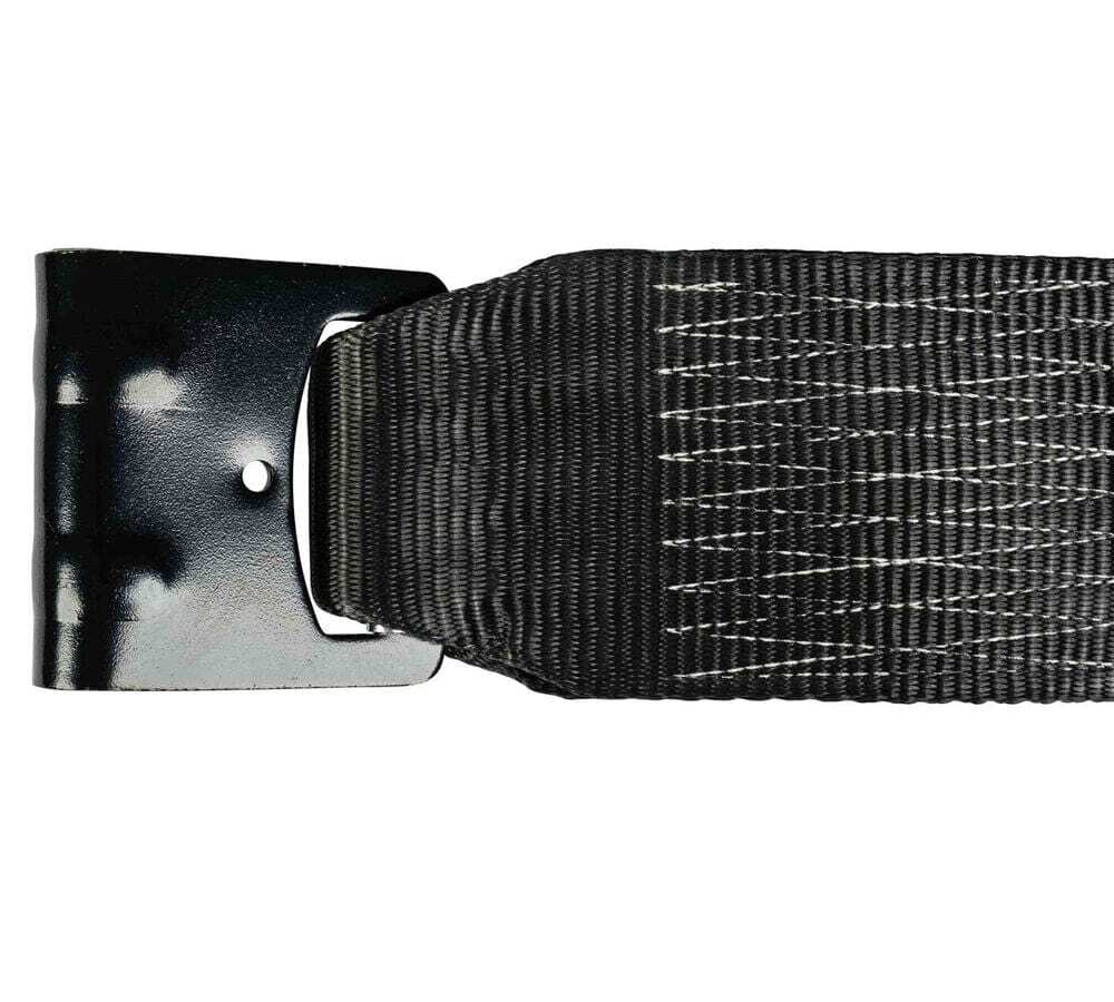 (4 Pk) 4"x30' Winch Straps w/flat Hook - Black, WLL 5400 Flatbed Tie Down Strap