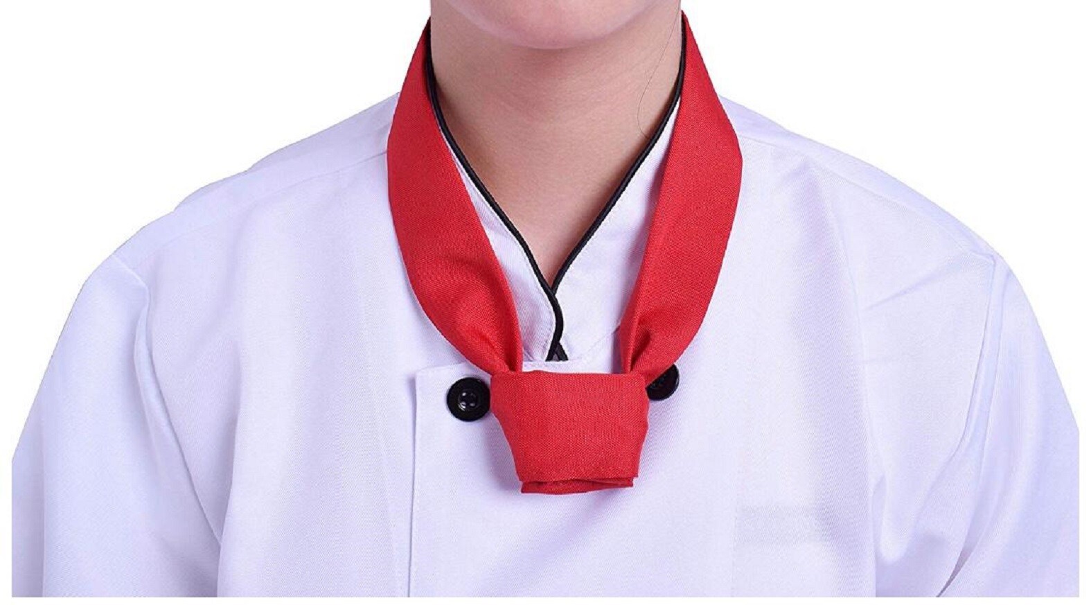 UScarmen Unisex Classic Short Sleeve Chef Coat Jacket 0190328 White Black