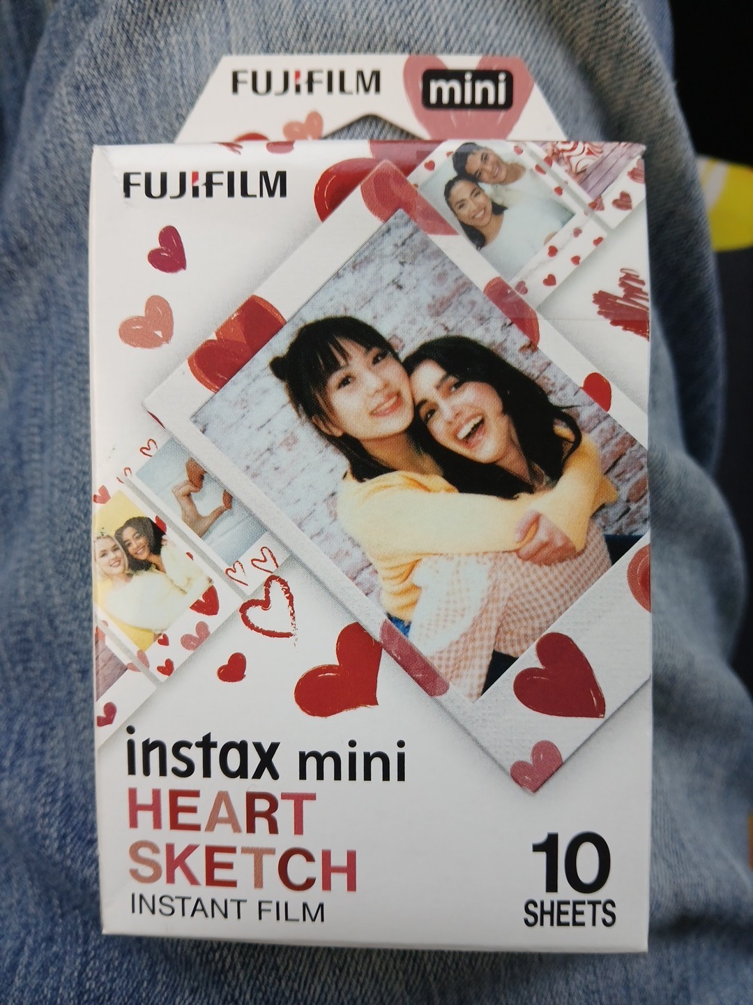 New Fujifilm Instax Mini Heart Sketch Instant Film (10 Exposures) Exp. 06/2027