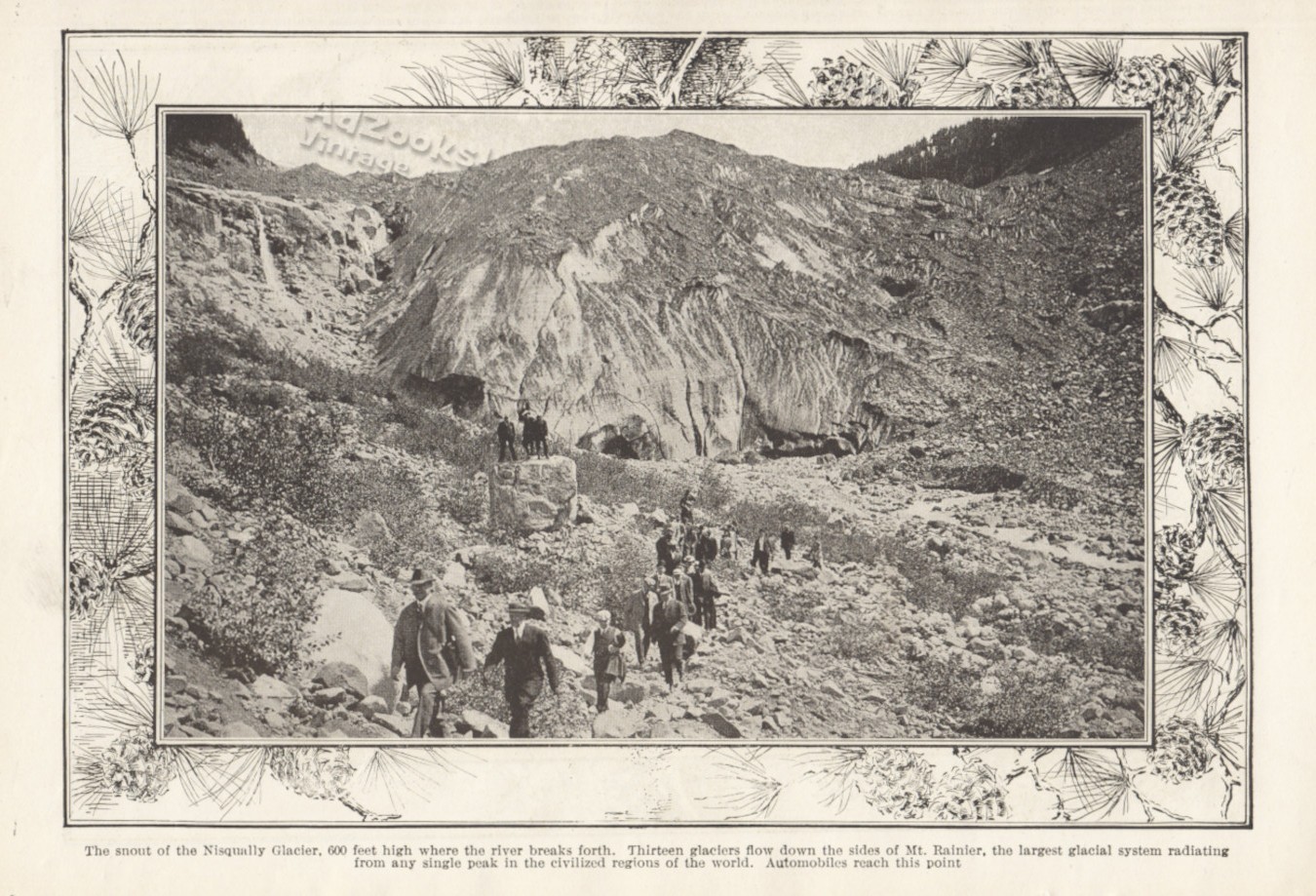 1912 Motoring in Mount Rainier National Park Print Article – Tour Bus & Inn Pix