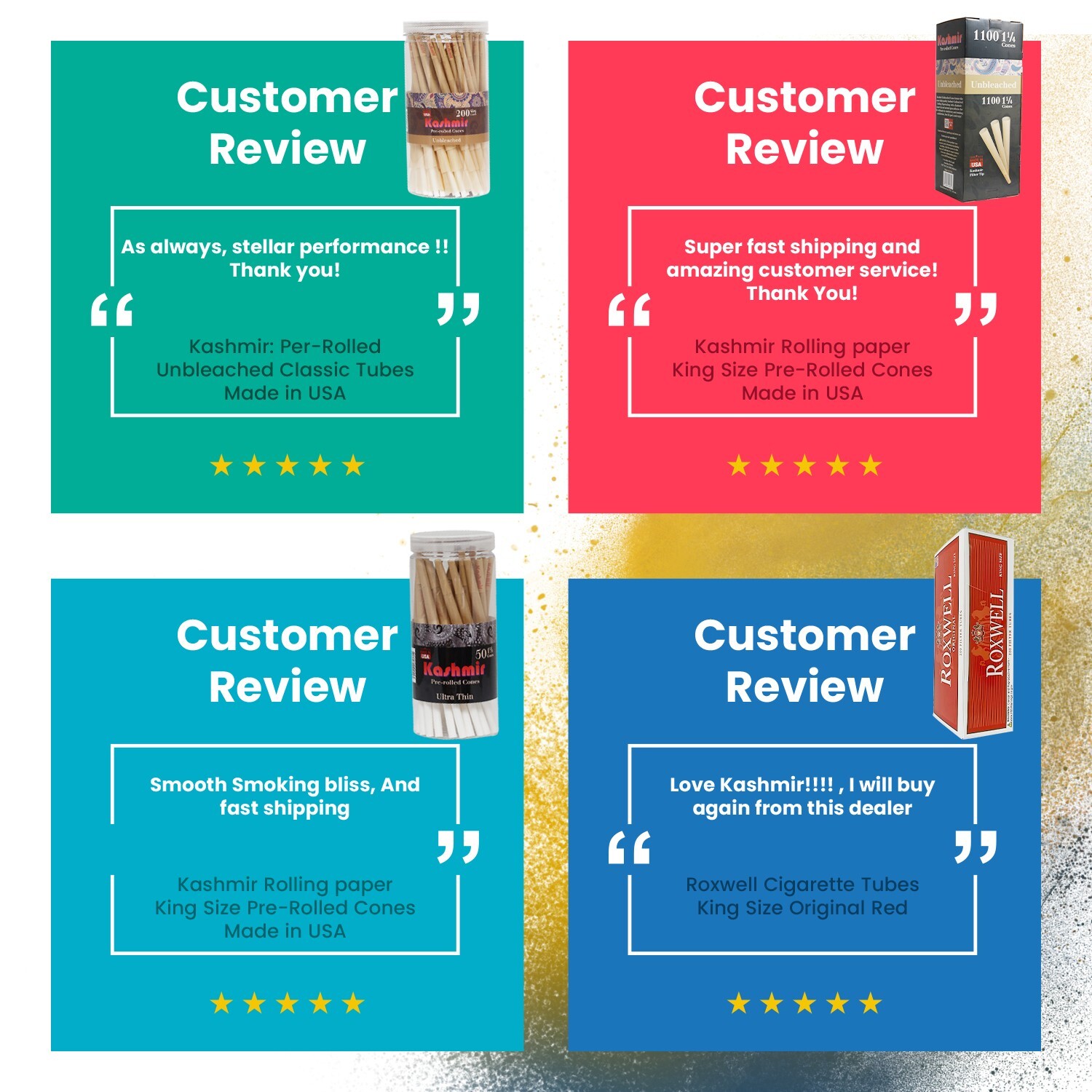 Pre Rolled Cones King Bamboo Rolling Papers Cone Slow Burning 200 Ct by Kashmir