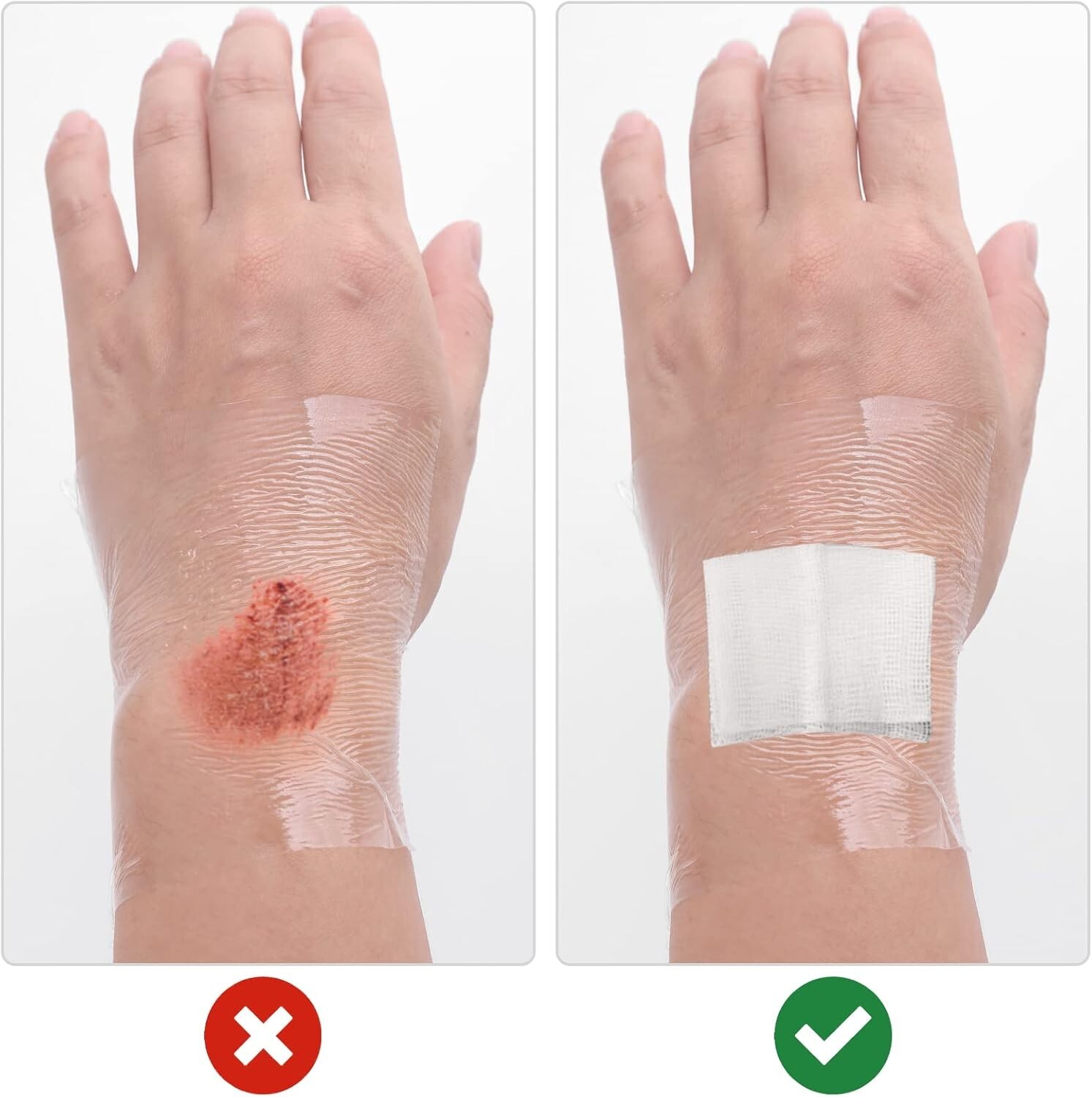 50 Pcs Transparent Stretch Saniderm Tattoo Aftercare Bandage Waterproof Adhesive