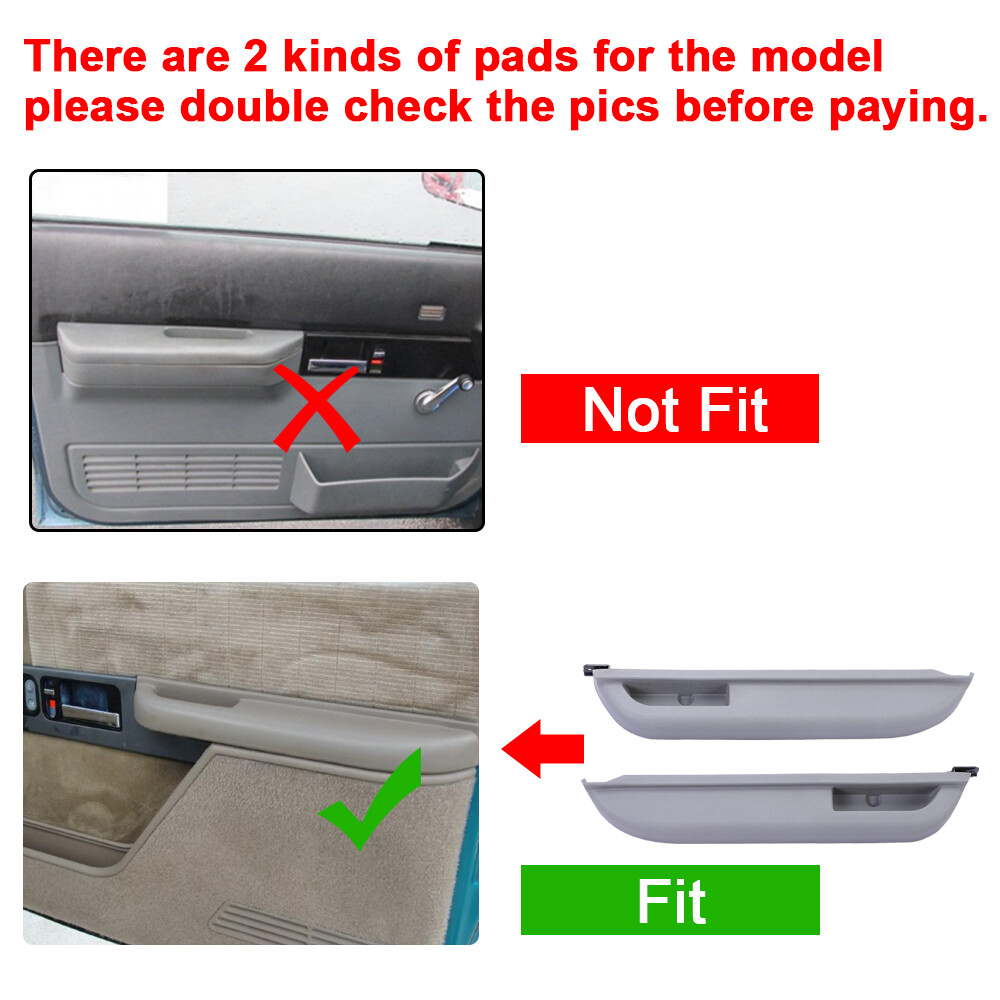 Kit Pair Set Of 2 For Chevy GMC Truck 88-94 Gray Front Left Right Door Armrest