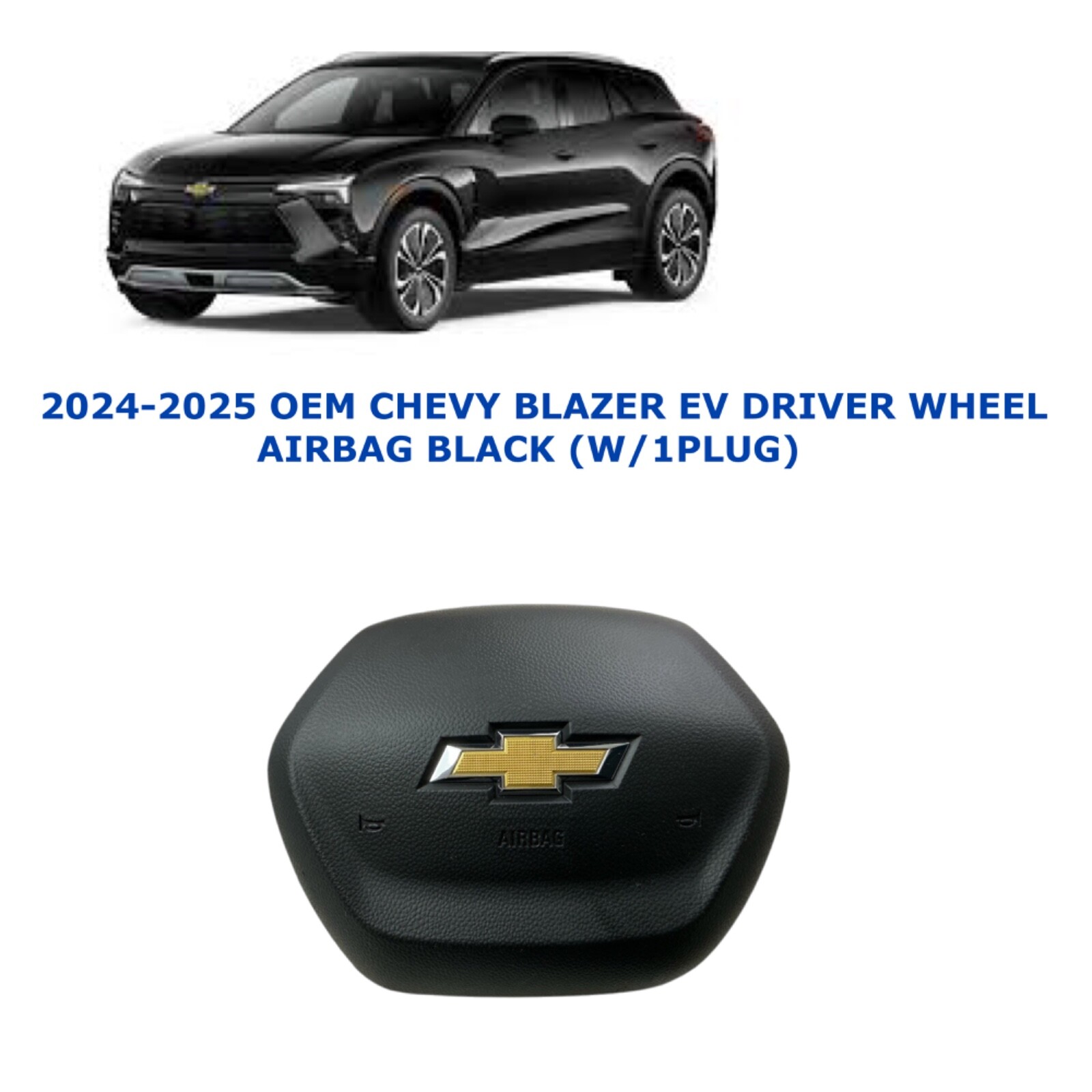 2024-2025 Chevy Blazer EV driver wheel airbag BLACK 86525958