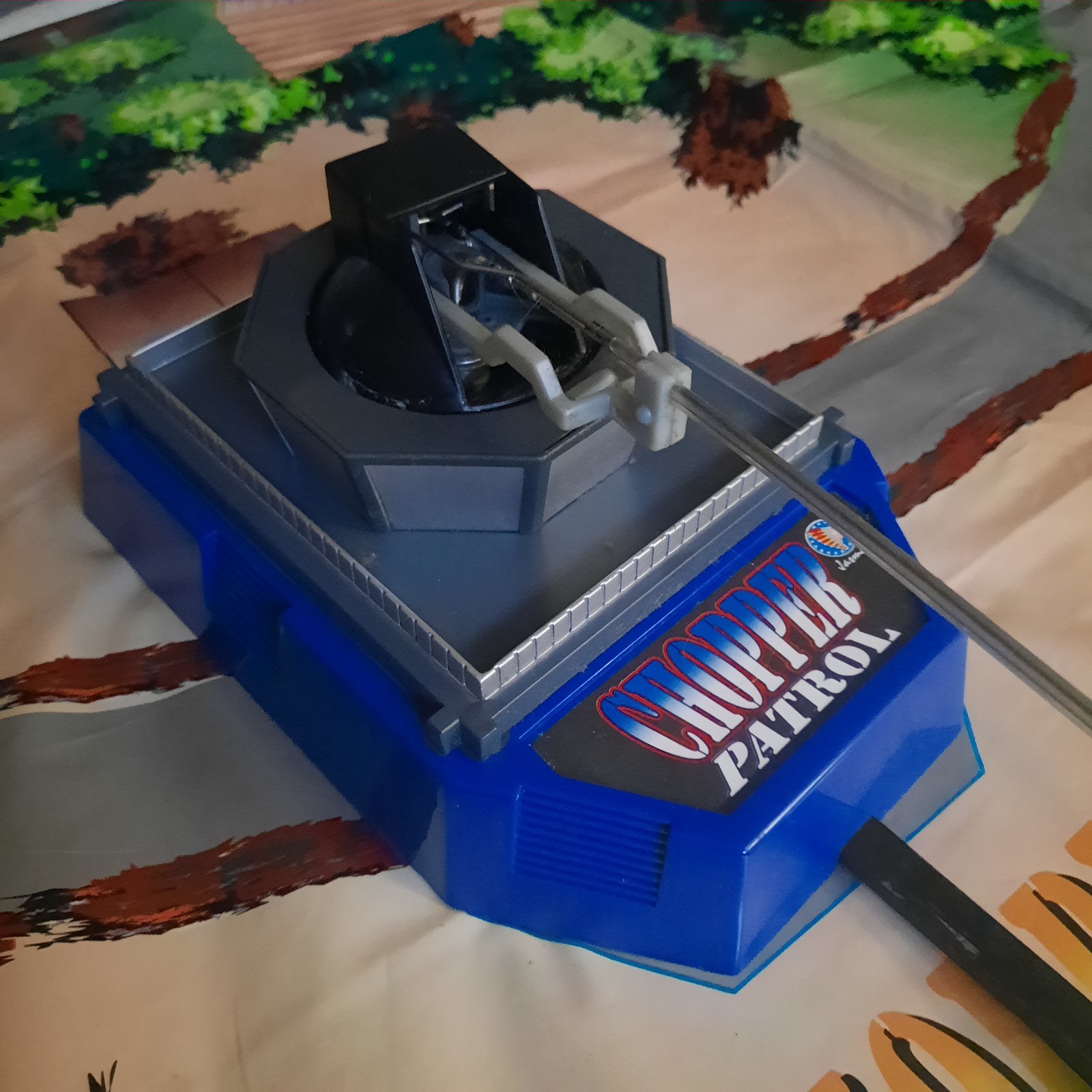 Chopper Patrol Battery Operated Flying Police Helicopter Playset Tested Working!