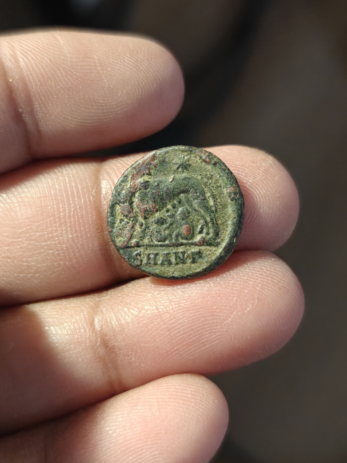 She Wolf Twins URBS Goddess Roma Constantine The Great Commemorative Roman Coin