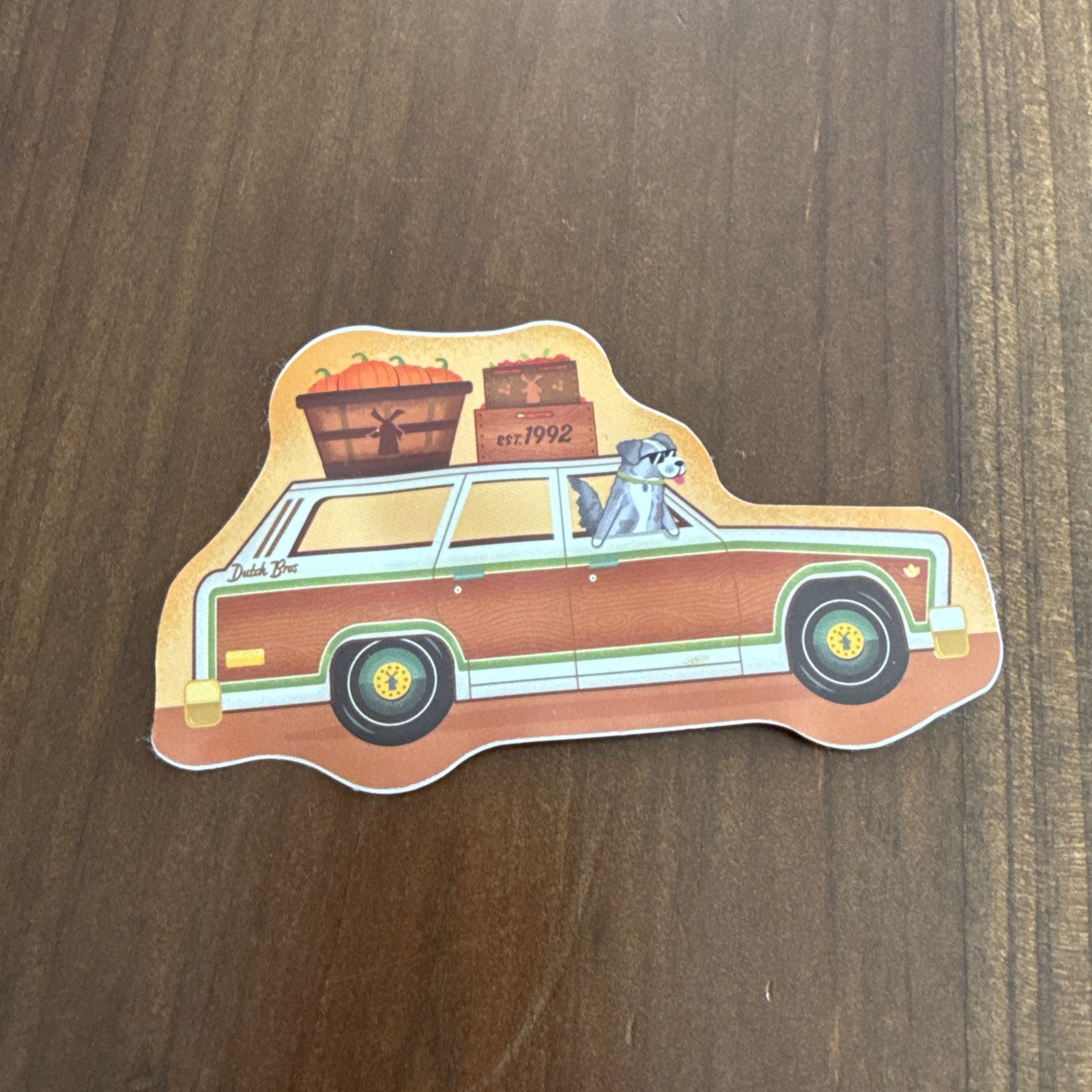 Dutch Bros Sticker September 2025 Station Wagon Fall￼READ