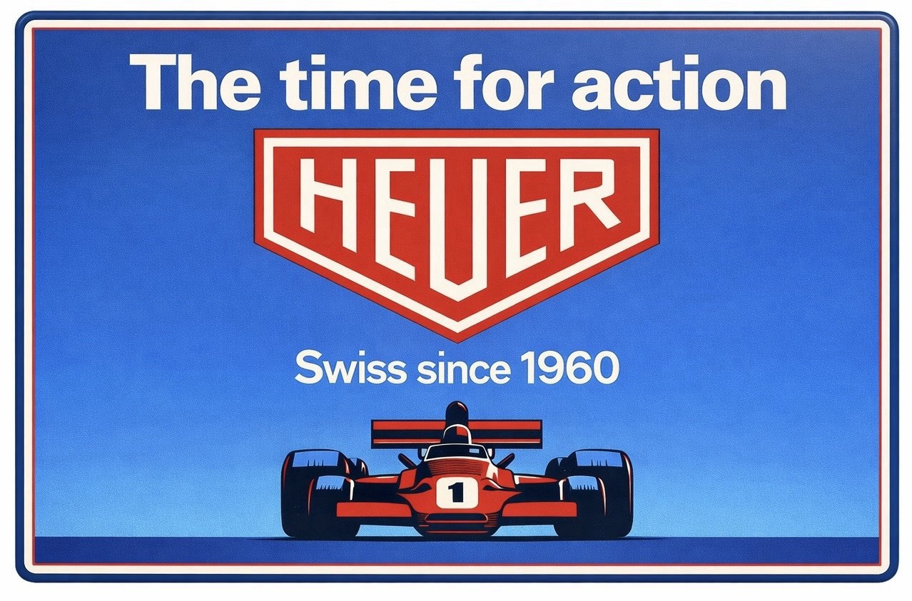 Retro Style Heuer Team F1  Racing Grand Prix Quality 12” Sign