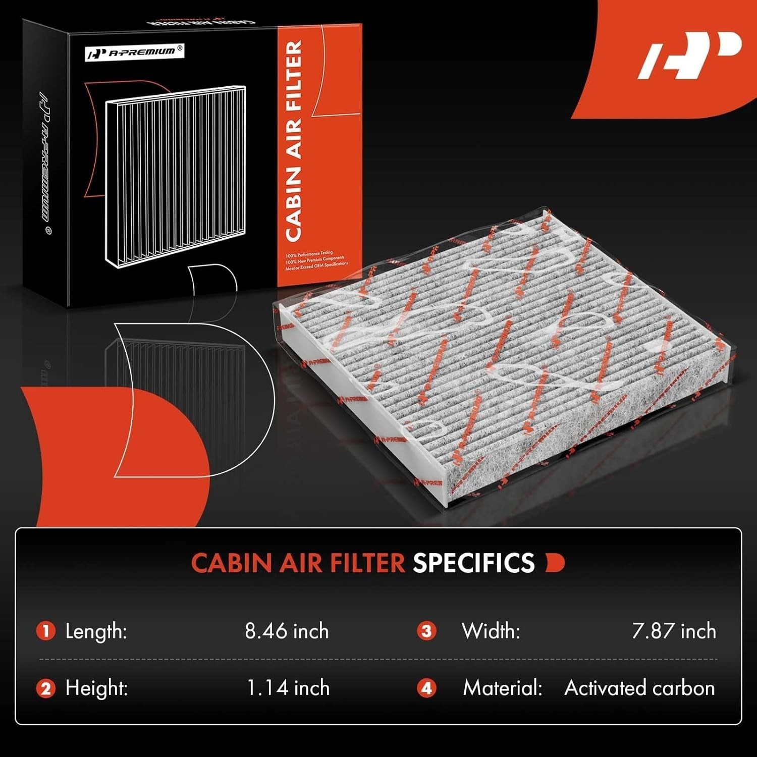 Cabin Air Filter with Activated Carbon Compatible with Infiniti, Nissan &