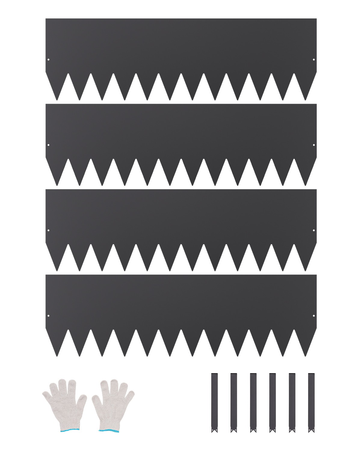 VEVOR Steel Landscape Edging 4 Packs 40 x 12in Rust-Resistant Garden Edging