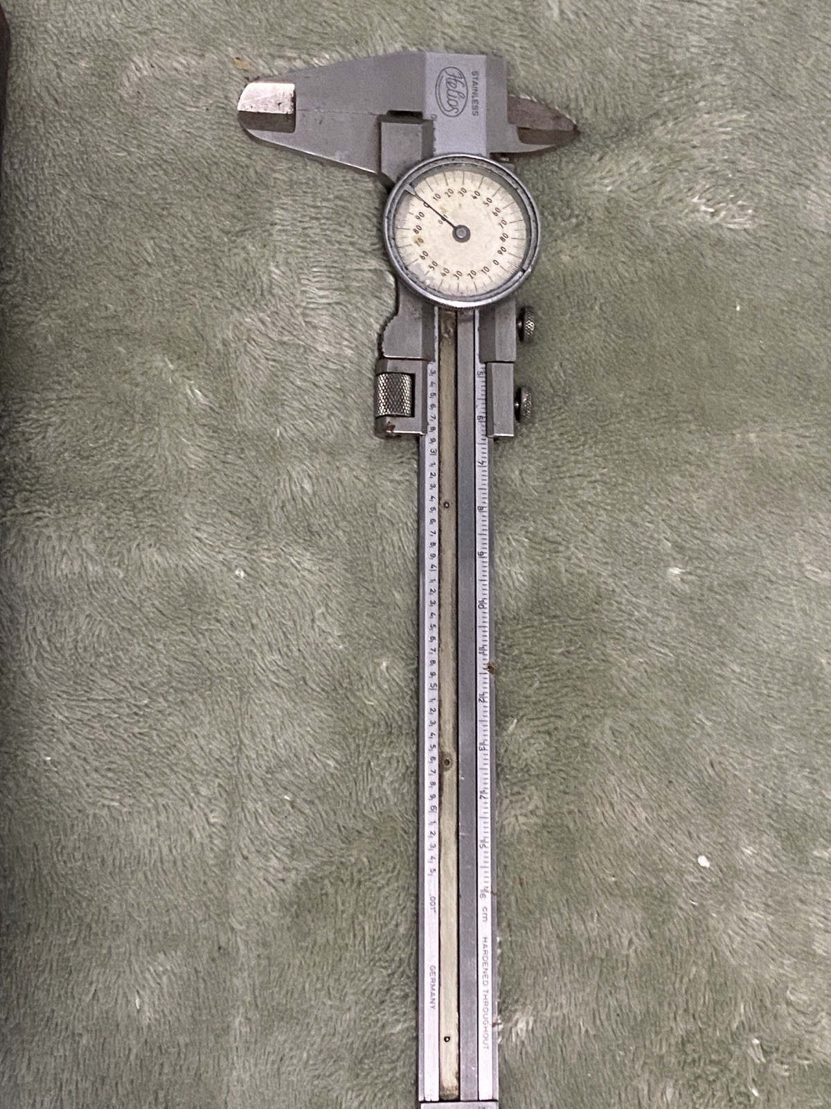 RARE VTG. HELIOS Dial Calipers 6.5” Fine Adj. Pre-1949 Germany W/ Original Case