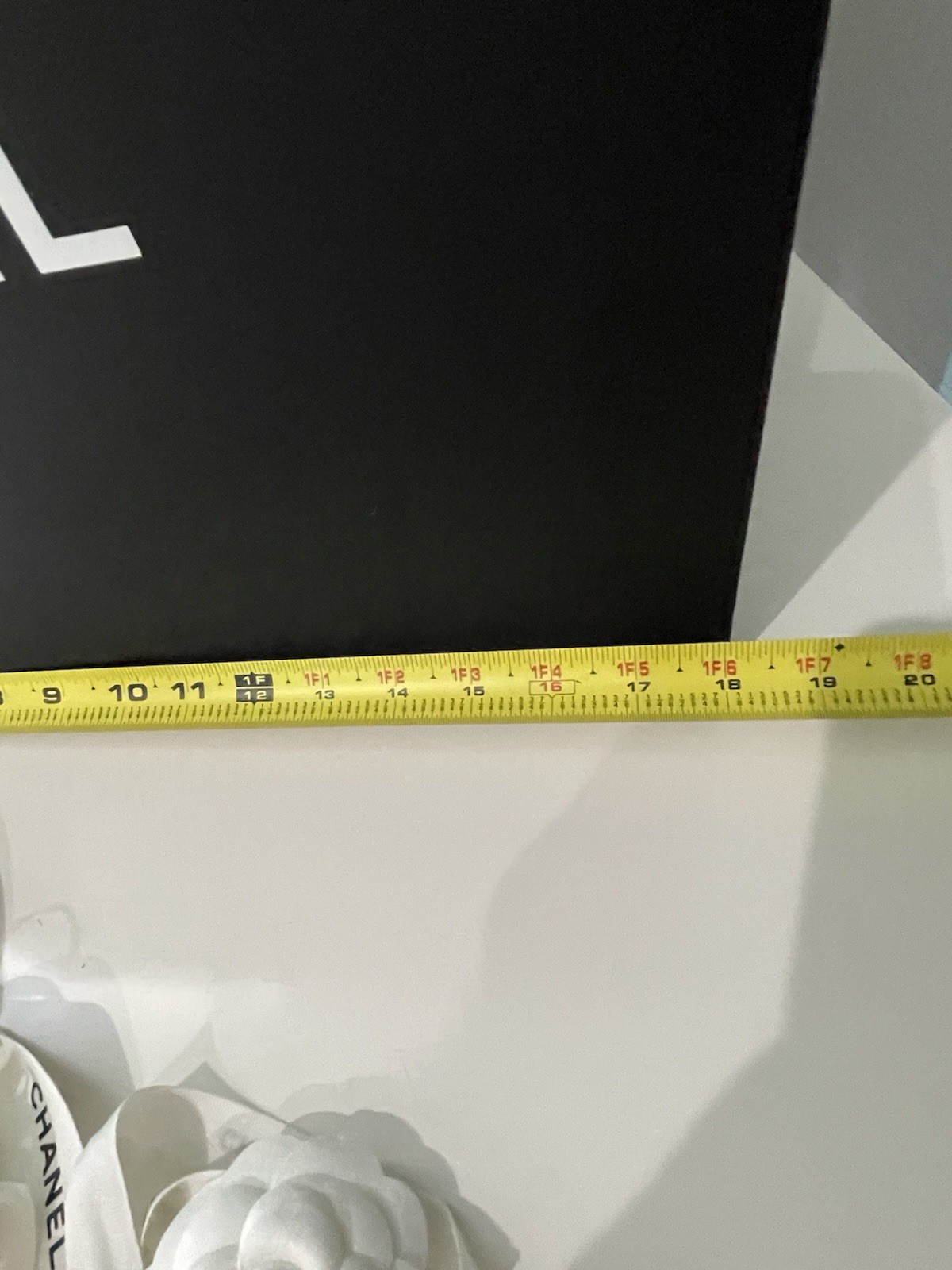 Auth Chanel Black Magnetic Gift Box XL Classic Flap 18” X 14” X 8” Flaws