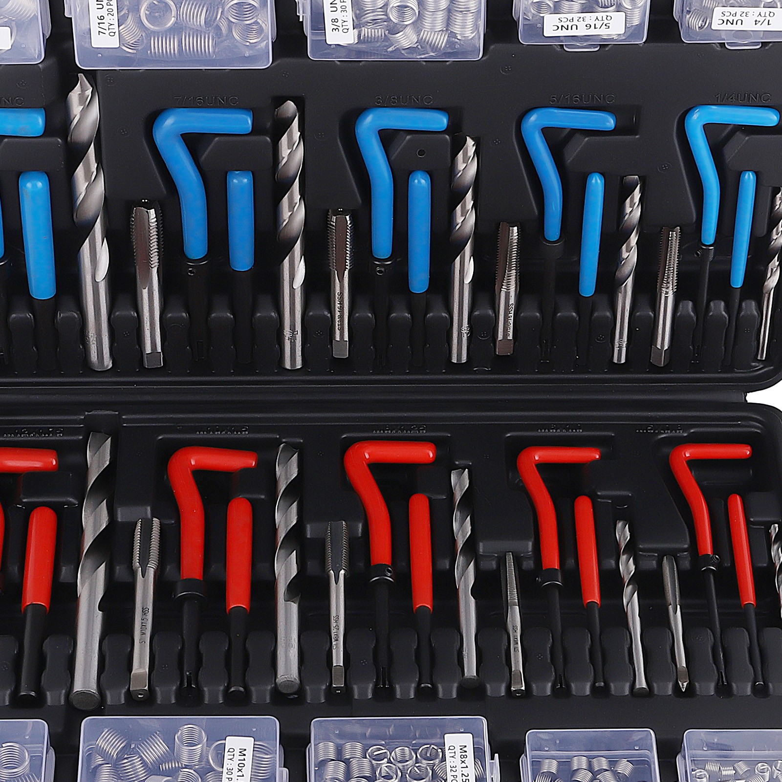 320X Helicoil Thread Repair Kit 320-Piece SAE and Metric Rethreading Tool Kit
