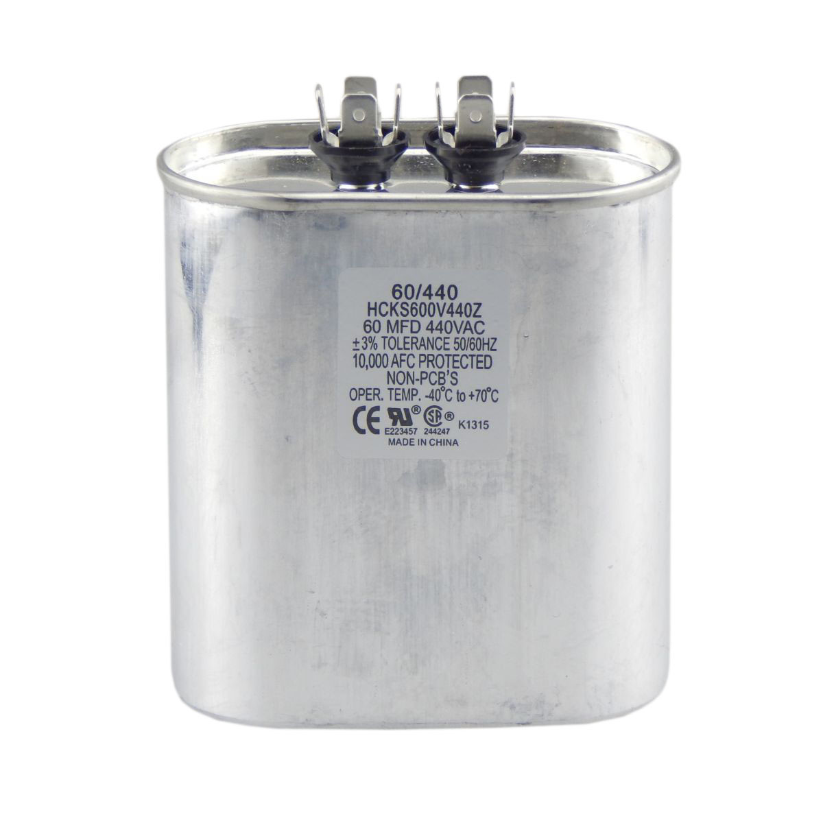 60 Mfd 370/440 Volt Oval Run Capacitor Tradepro Motor Compressor Pool Pump A/C