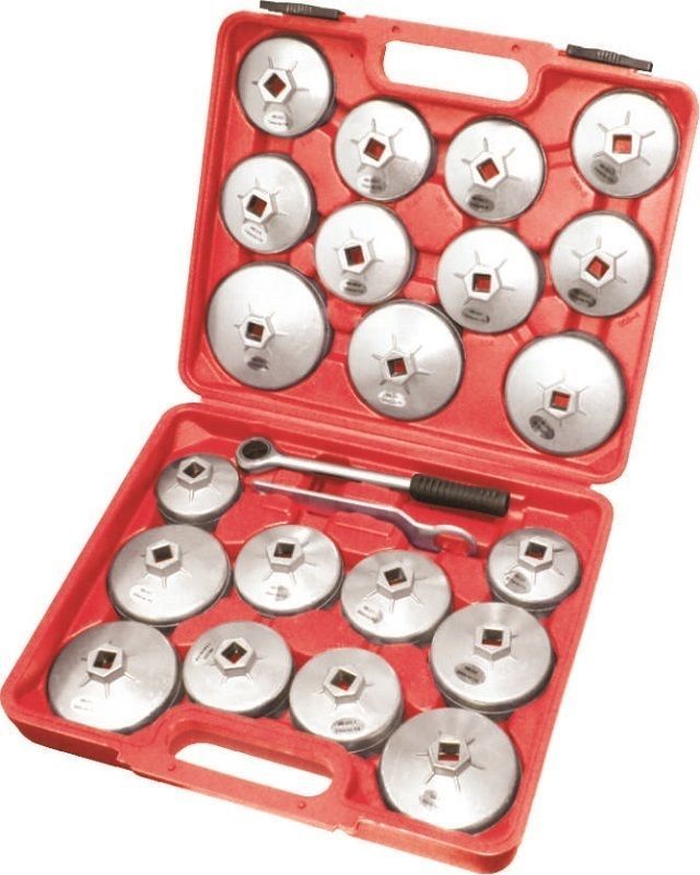 23PC Aluminum Alloy Cup Type Oil Filter Cap Wrench Set Socket Removel US SHIP