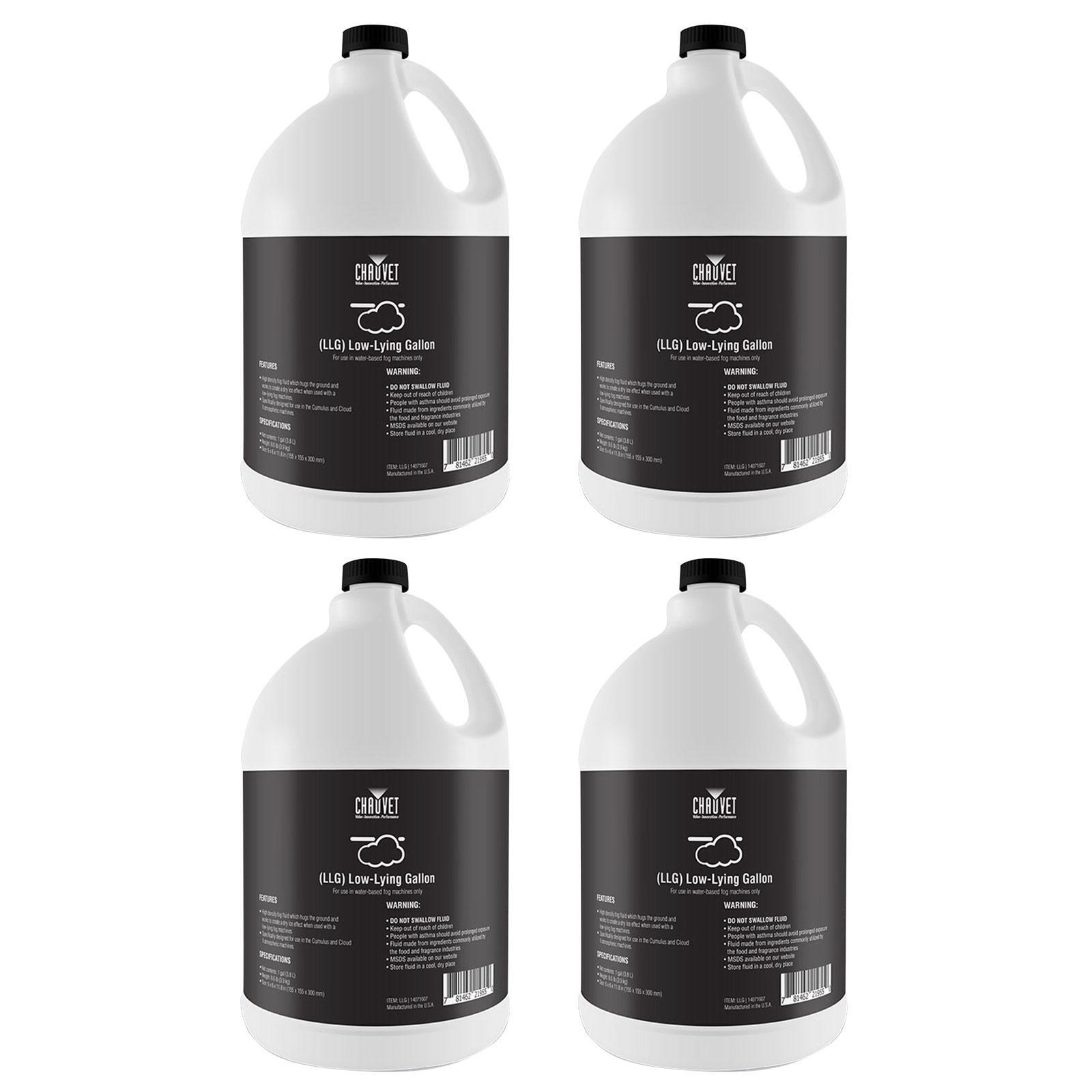 Chauvet DJ LLG Water Based Low Lying Fog Haze Machine Fluid 4 Gallon Pack