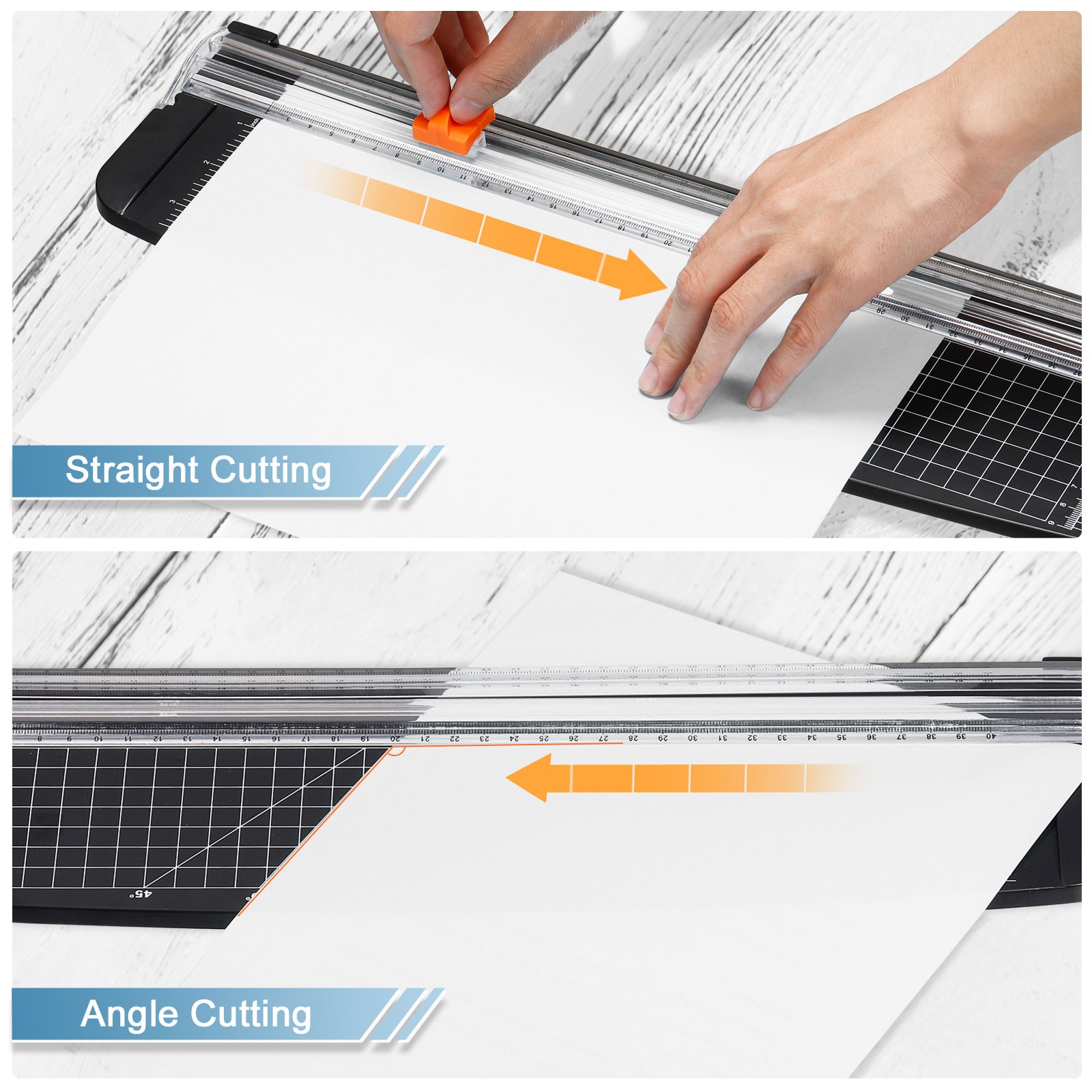 18"Length,10-Sheet Capacity Paper Cutter A3 Stack Portable Paper Trimmer