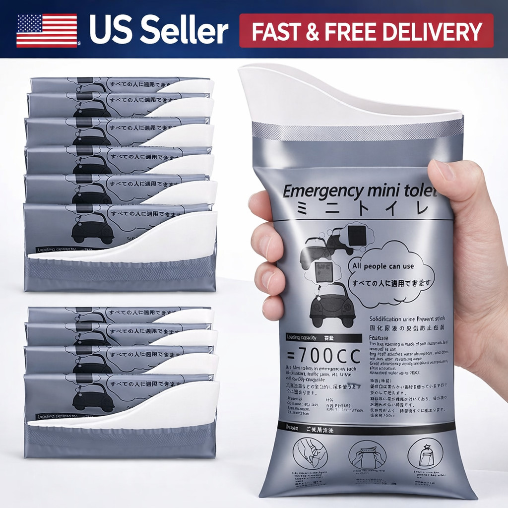 Pack of 10 Disposable Urinal Bags Camping Pee Bags Unisex Urine Bag Vomit Bag