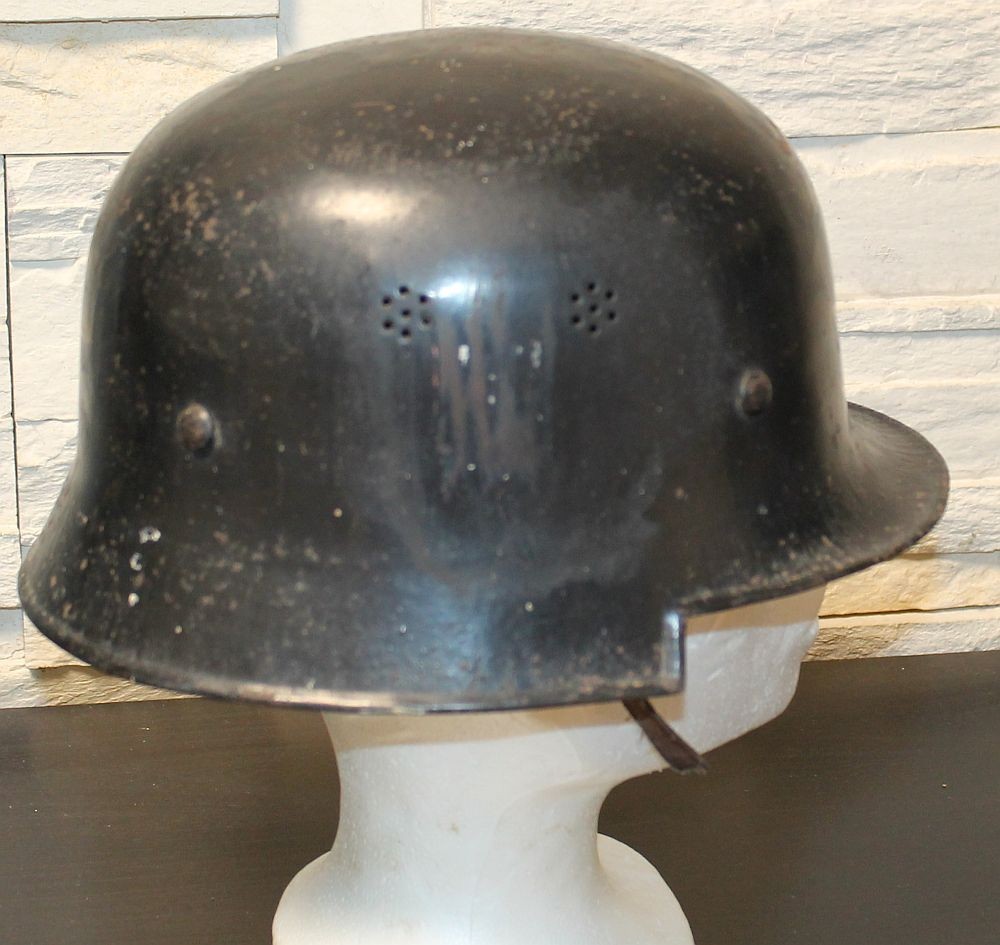 WW2 GERMAN STAHLHELM HELMET FSP M34 FIREFIGHTERS FIRE PROTECTION POLICE (a)