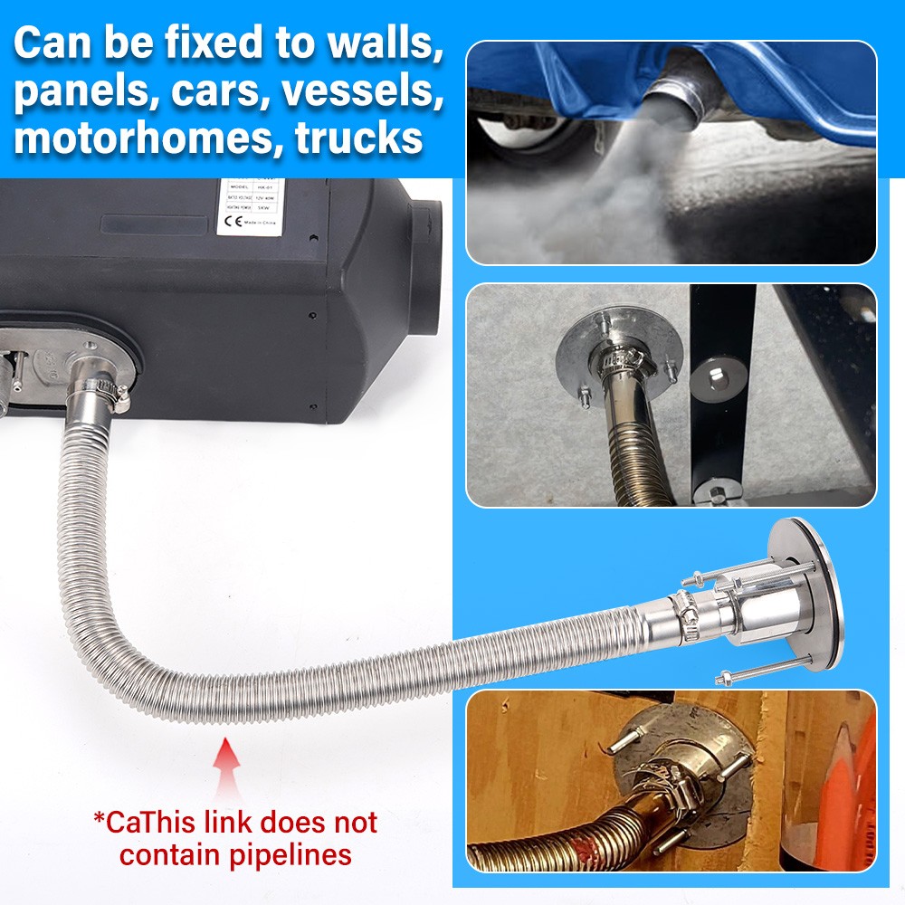 Thru Hull Exhaust Fitting 24mm 316 Stainless Steel For Diesel Parking Heaters US