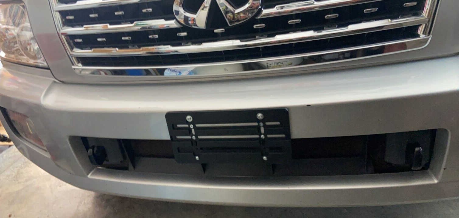 Universal License Plate Tag Holder Mounting Relocator Adapter Bumper Kit Bracket