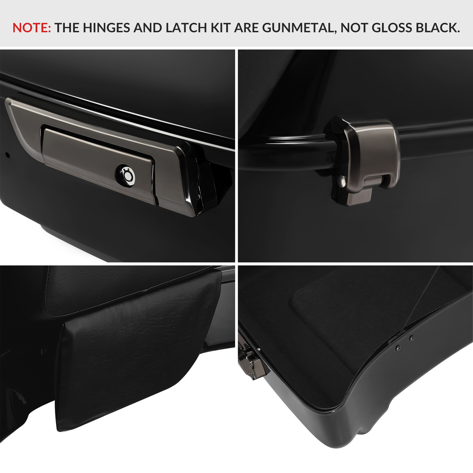 Razor Trunk with Slim Backrest Mount Rack Fit For Harley Touring Glide 14-25