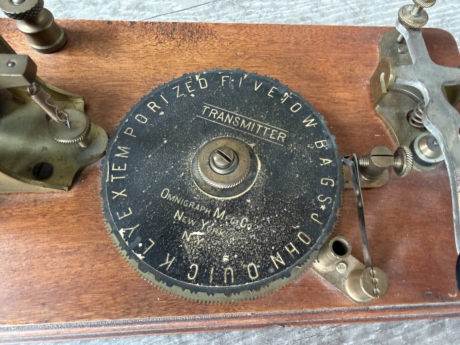 Omnigraph Telegraph Trainer Key Sounder Antique JH Bunnell