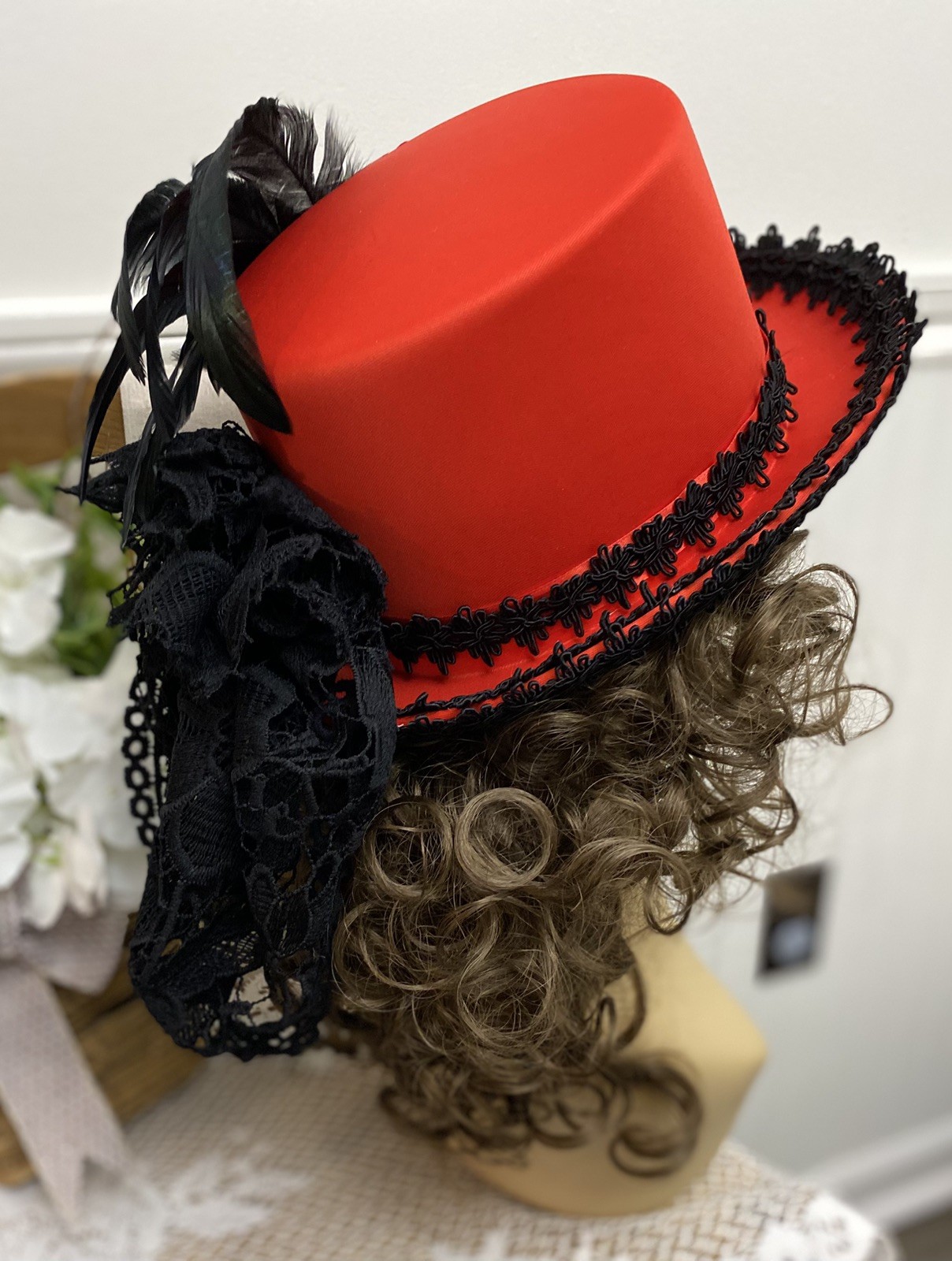 Ladies Victorian Top Hat Side Saddle Equestrian Riding Hat Reenactment Civil War