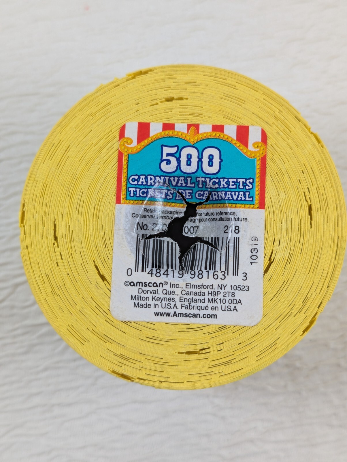 Raffle Tickets - 5 Rolls - Event Drawings - School Carnivals - Numbered