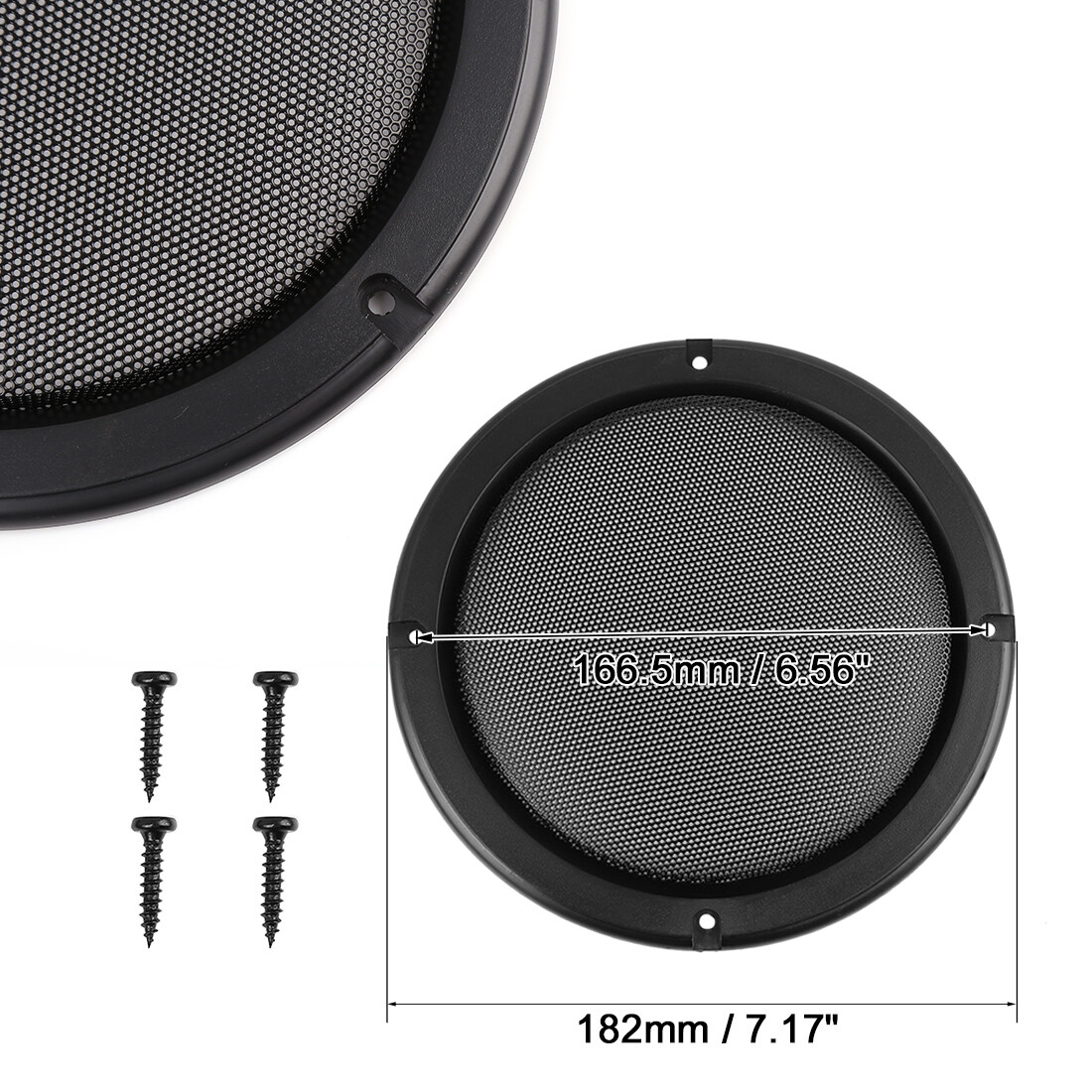 6.5" Black Car Speaker Audio Grill Cover Steel Mesh Woofer Subwoofer Protector
