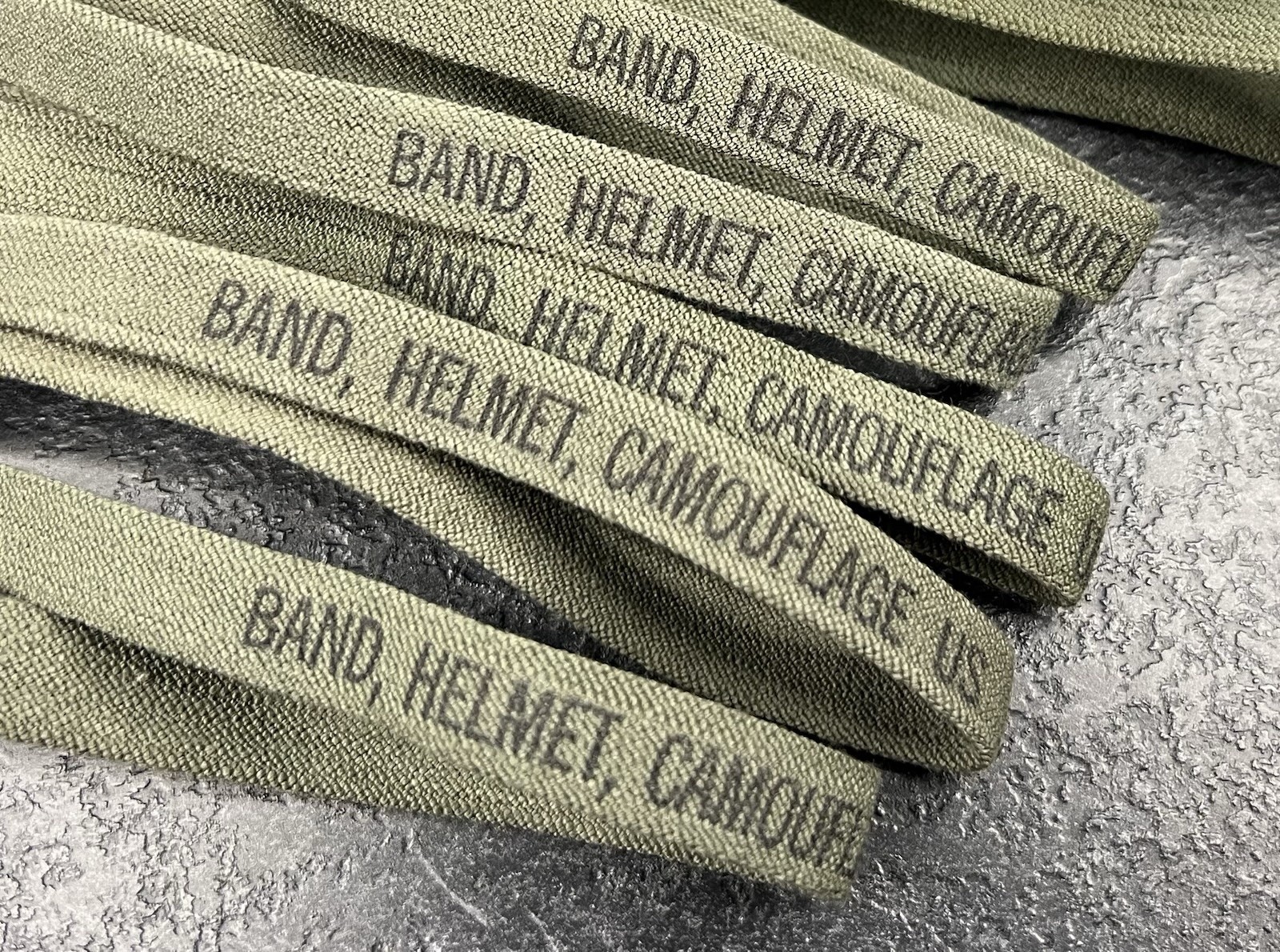 Vietnam War Helmet Band original unissued USGI M1 Camo Cover Band NO CATEYES