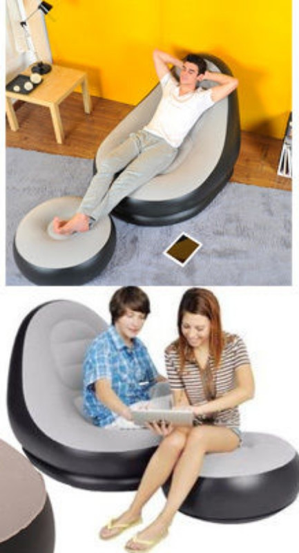 JILONG~DELUXE MODERN PORTBLE LOUNGER~OTTOMAN FOOT STOOL~GAME CAUCH SOFA SEAT SET