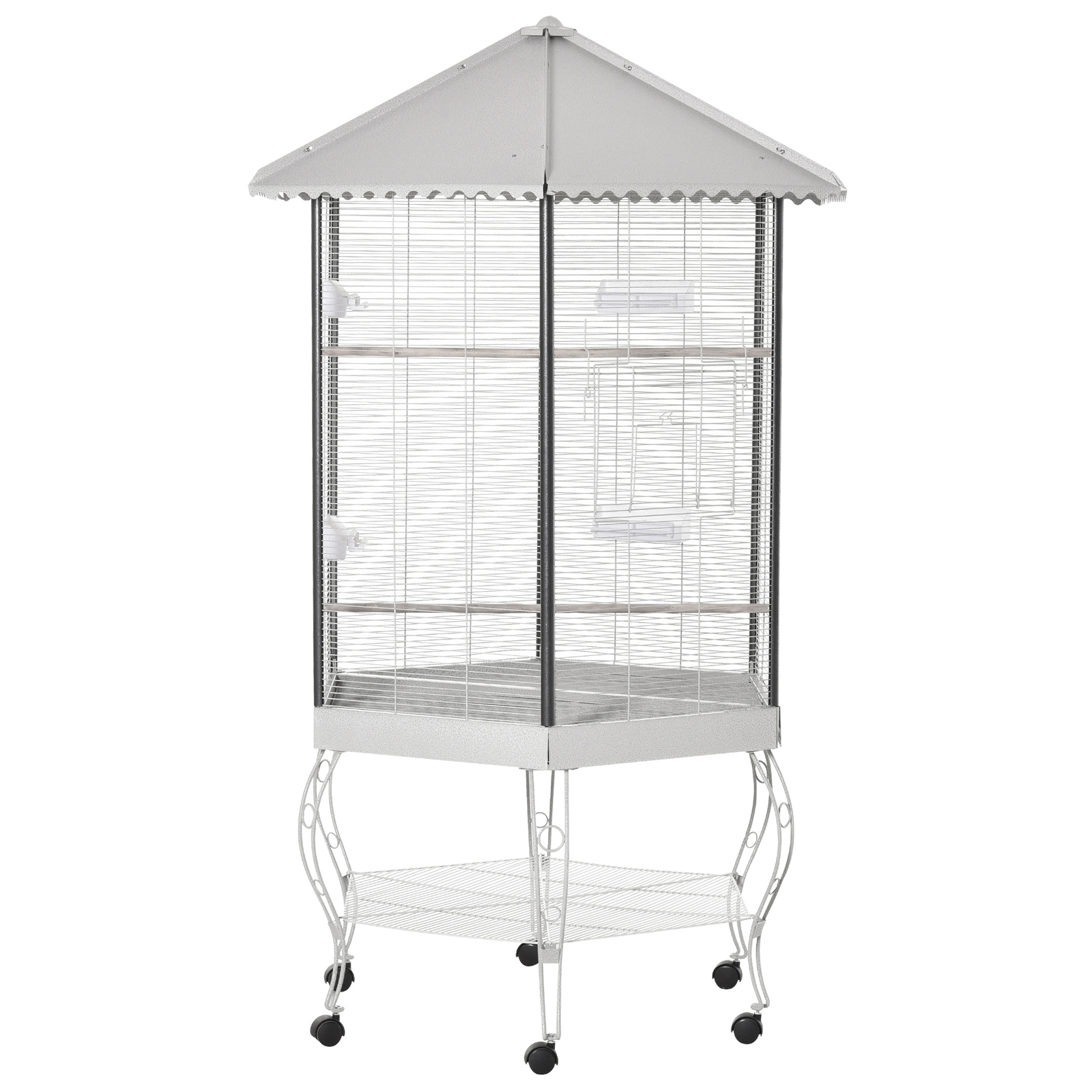 Parrot Bird Cage Macaw Aviary Cockatoo Finch Parakeet Pet Supplies Stand Wheels