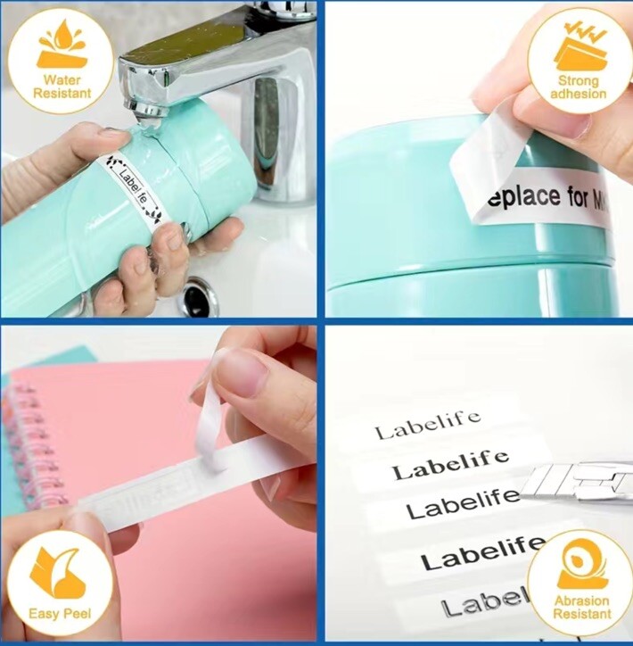 10PK For Dymo D1 Black on White S0720530 Label Tape Cassette 45013 1/2" 12mm 160