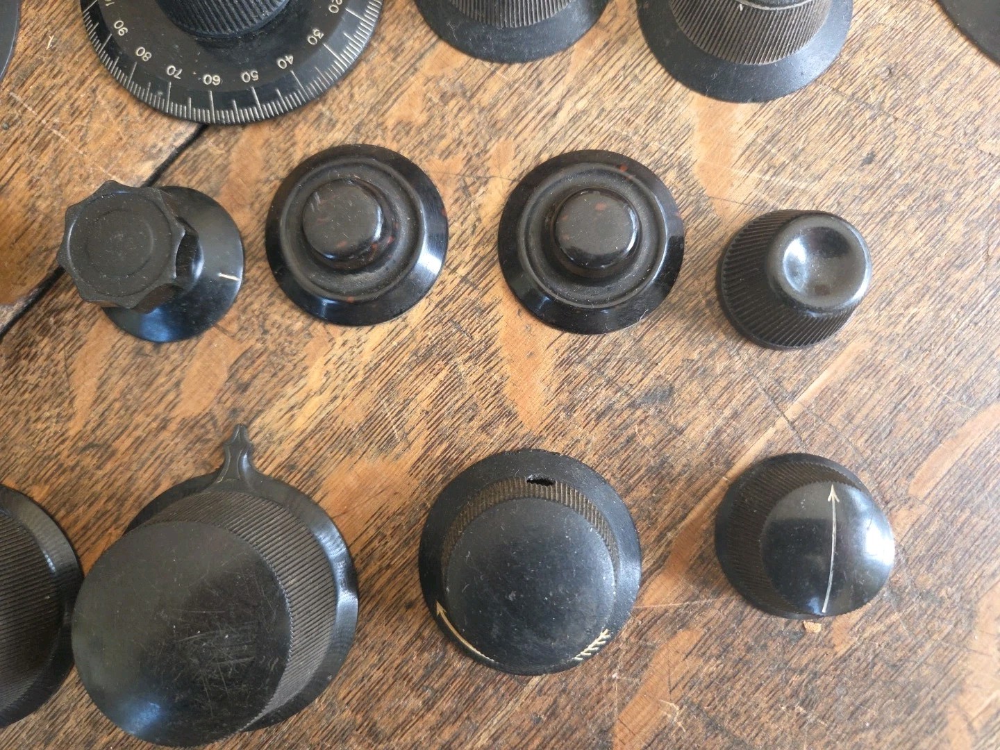 Vintage Lot Of Radio Tuning Condensers, Rheostats, Knobs Etc. Early Radios