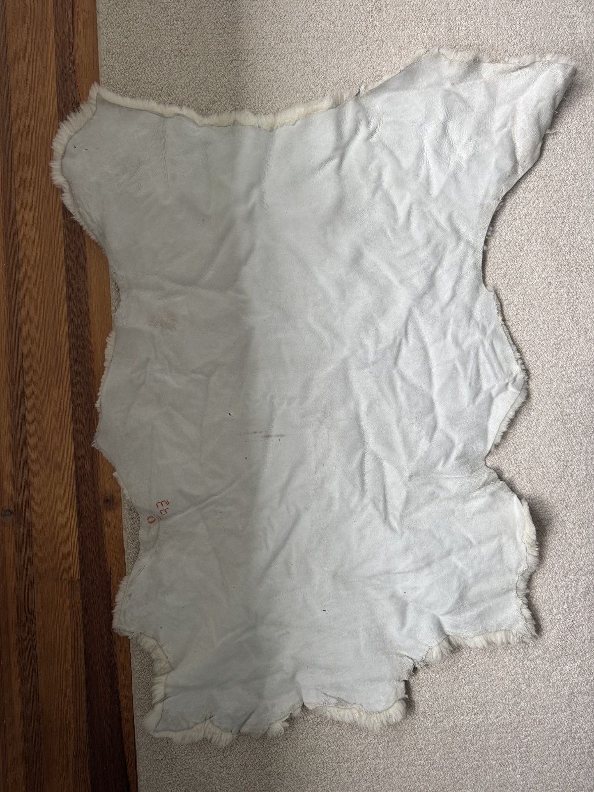 Farmhouse Pottery VT Sheepskin rug ivory natural authentic $225