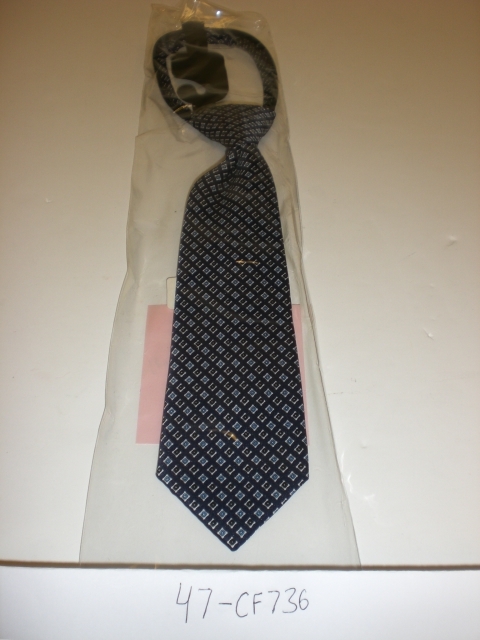 CHILDREN'S NECK TIE 10" 47-CF736 NAVY DIAMONDS ADJ