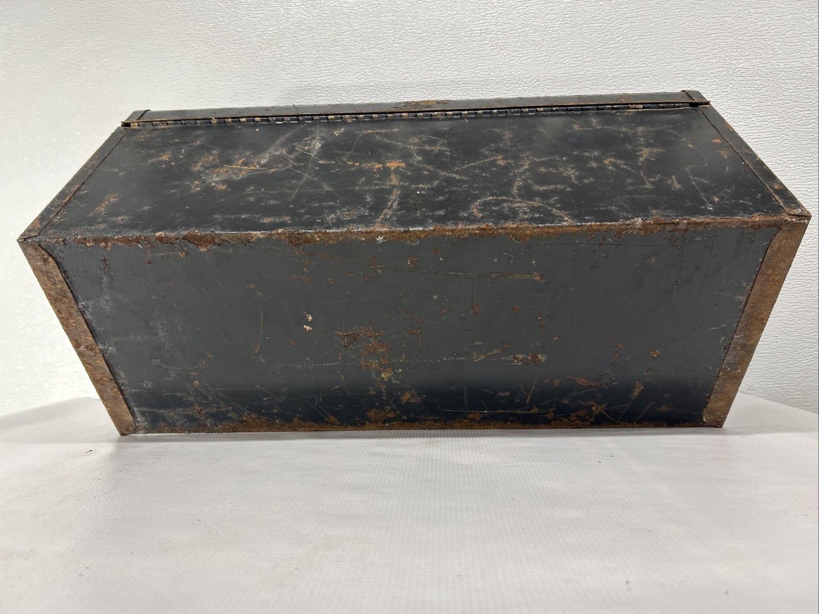 Vintage Sears Craftsman Gray Metal Tool Box Nice Patina 20”L x 8”W x 9"H w/Tray